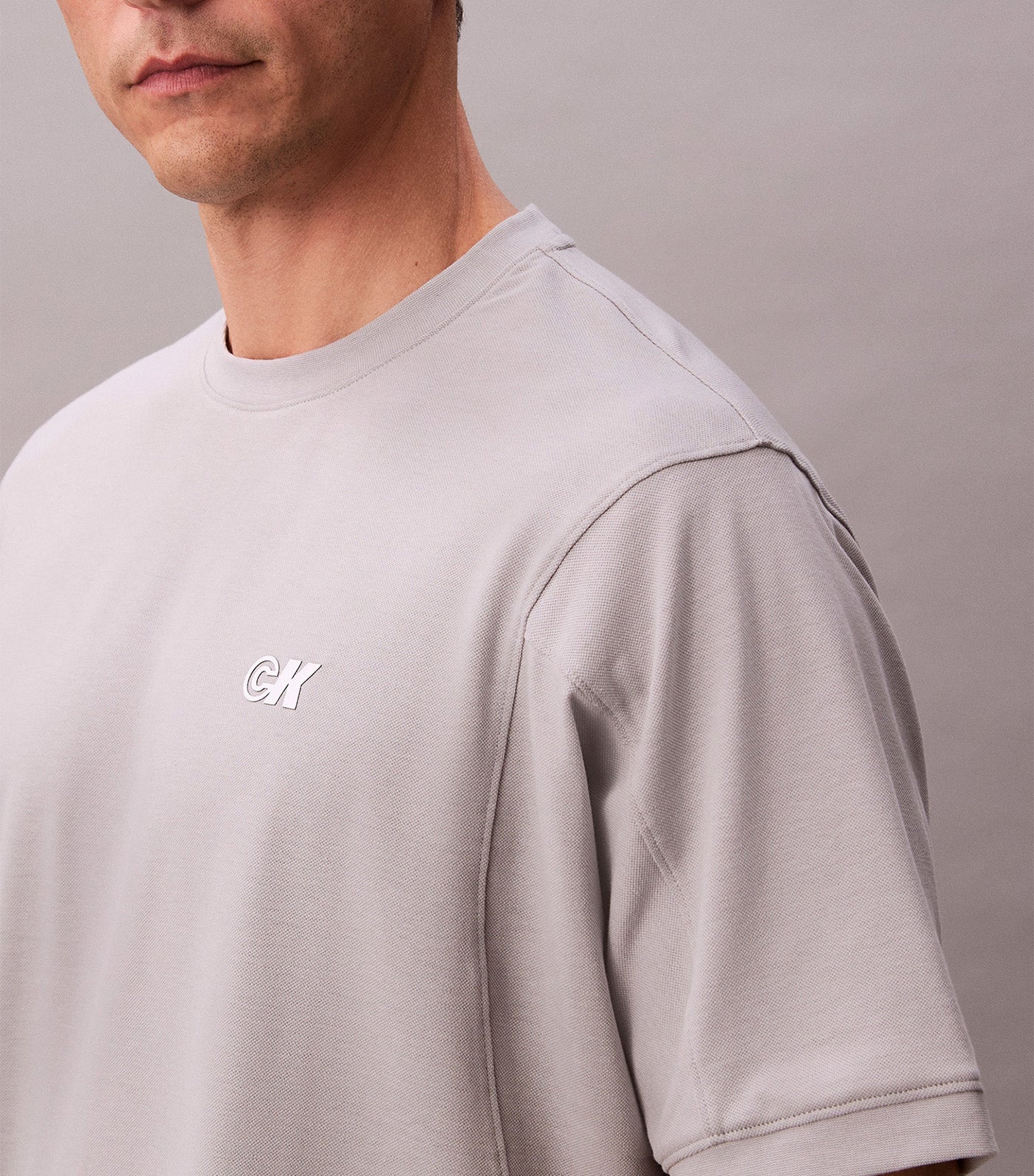 Cooling Pique Logo Graphic Relaxed T-Shirt