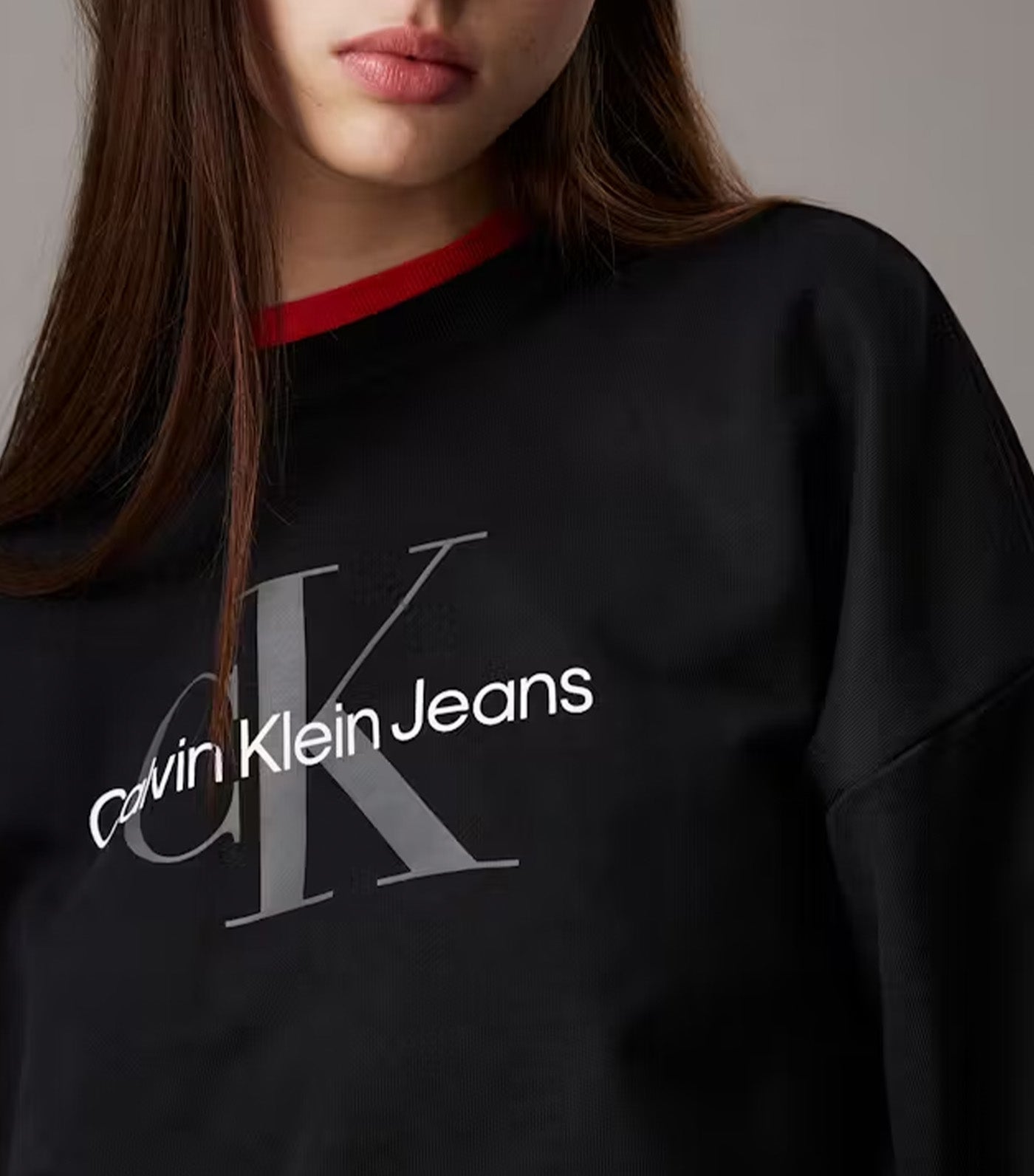 Cropped Monogram Sweatshirt Black
