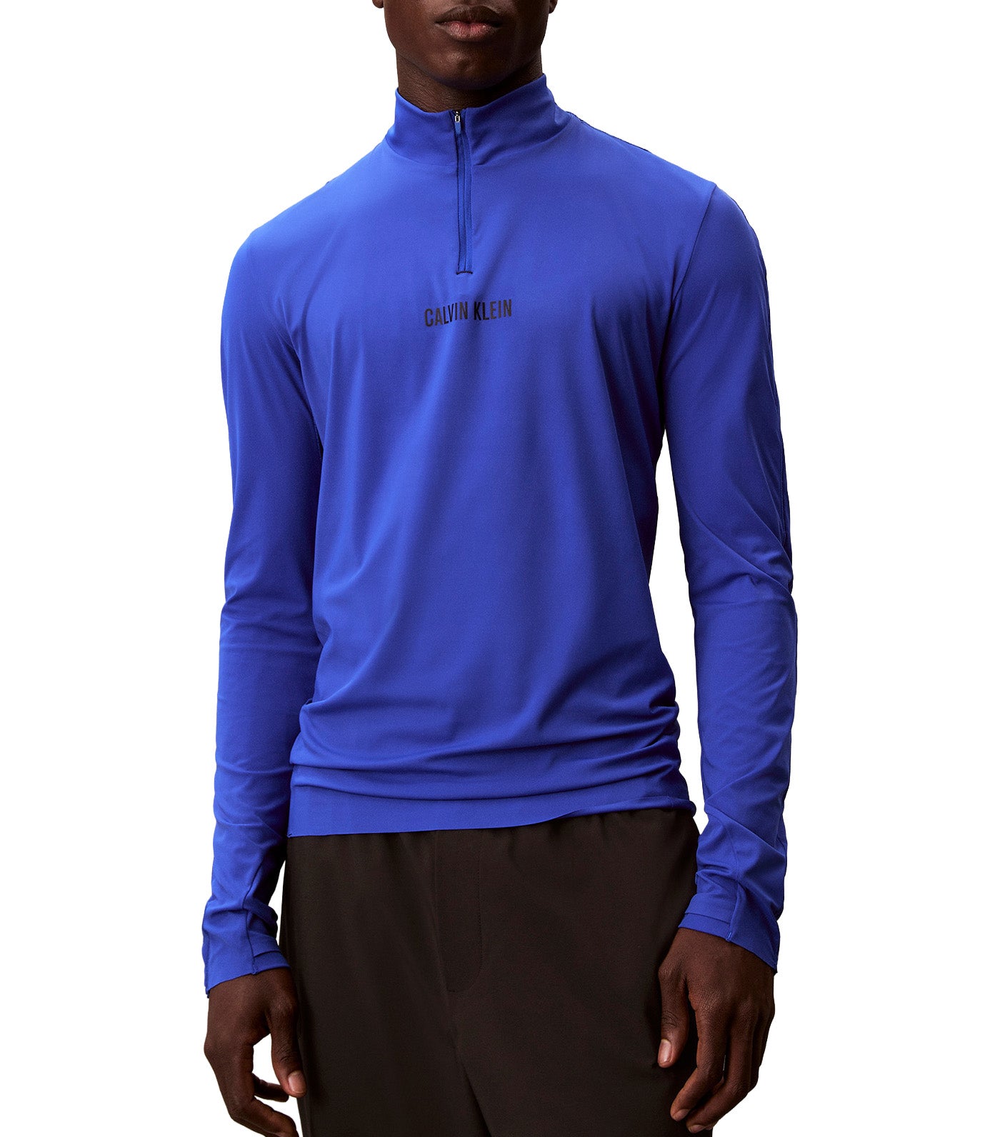 Performance 1/4 Zip Long Sleeve Gym T-Shirt Royalty