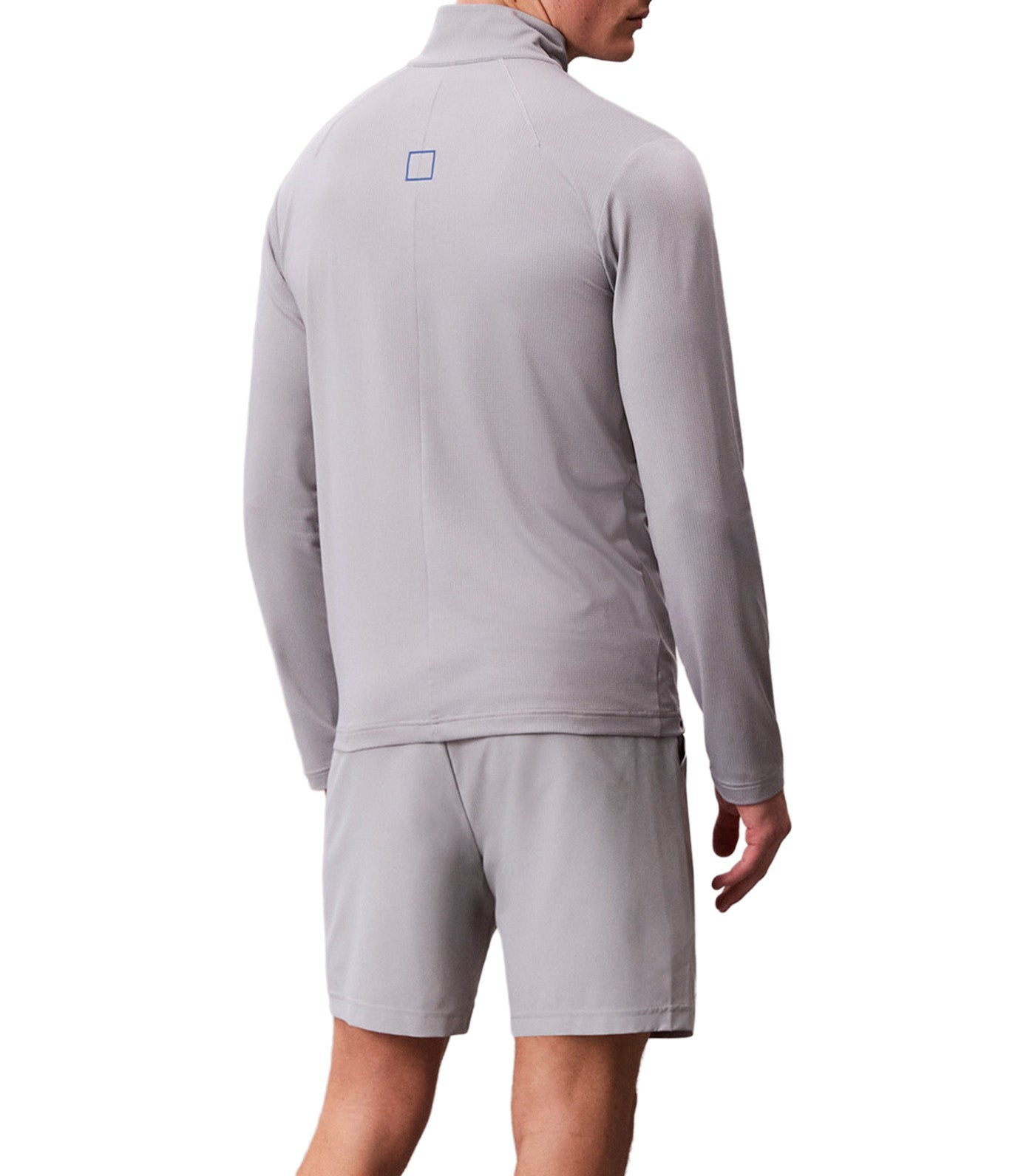 Icon Sport Zip Collar Top Sleet