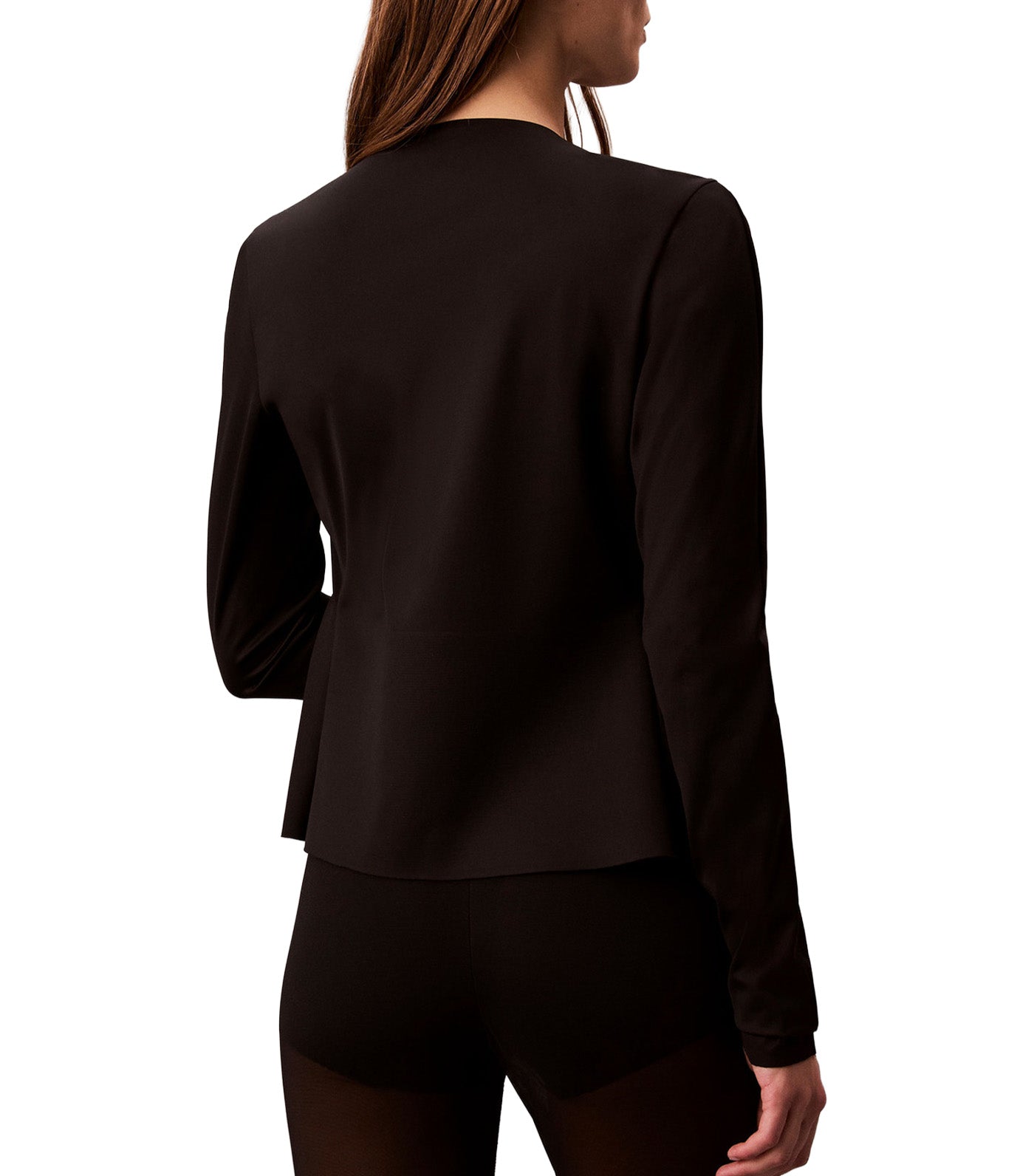 Invisible Midlayer Shapewear Zip Up Jacket Black