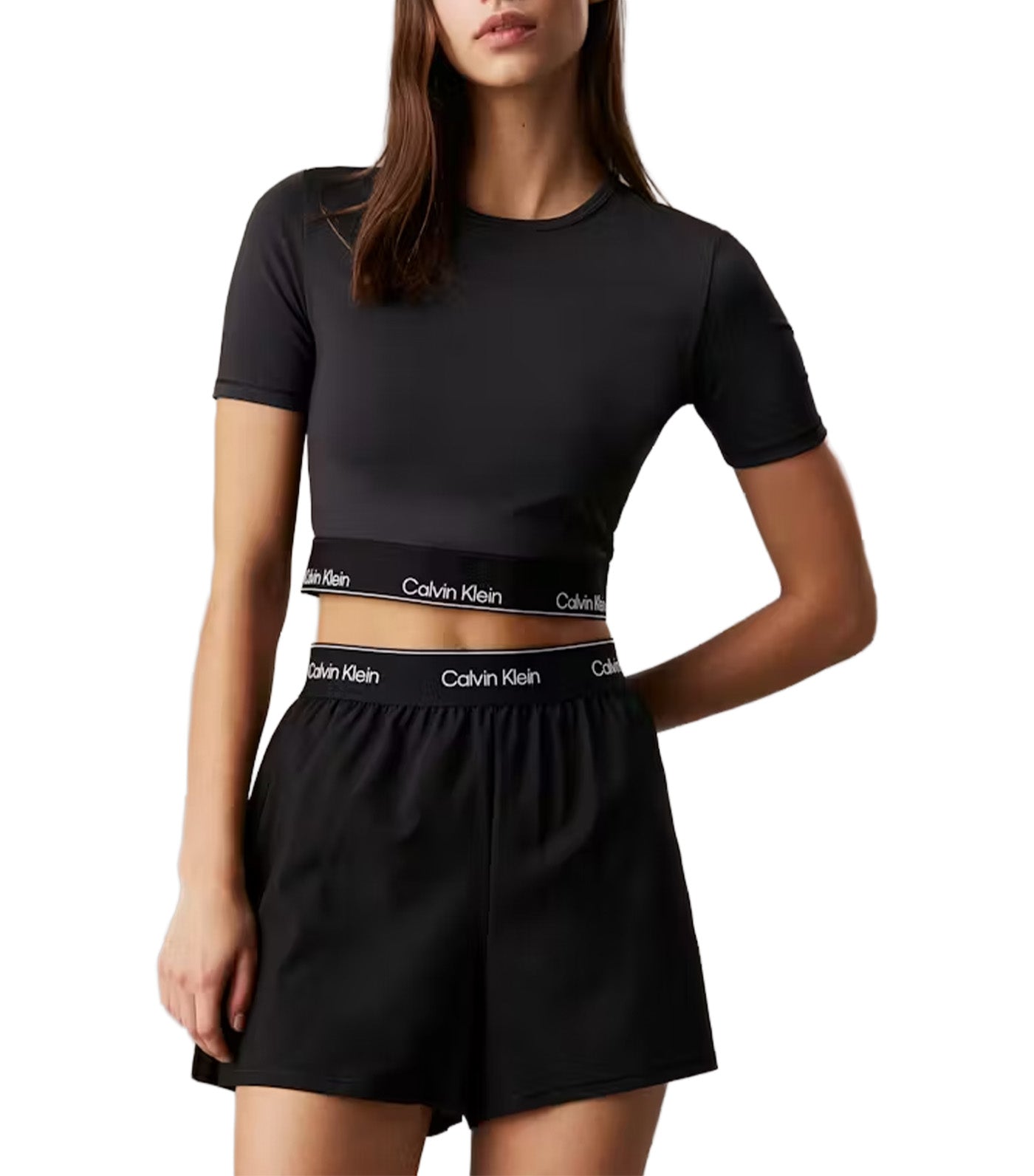 Cropped Gym T-Shirt Black