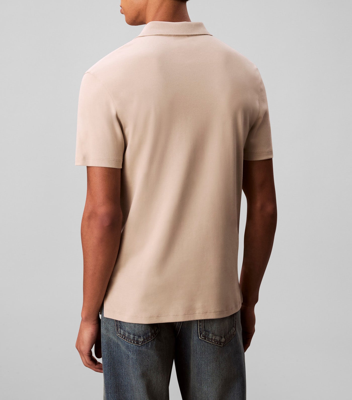 Calvin Klein Jeans Supima Cotton Polo Sweater Island Fossil