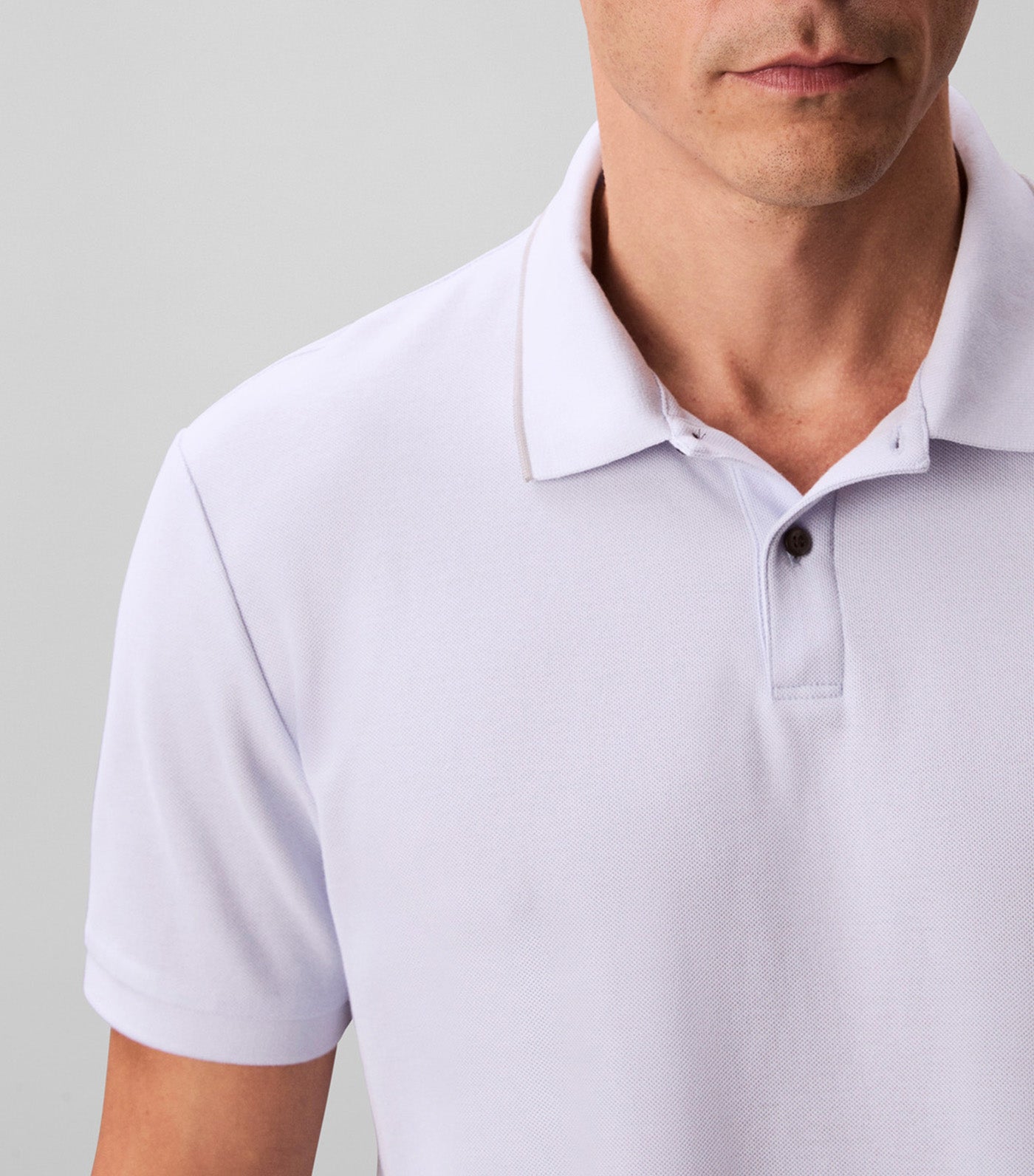 Short Sleeve Refined Piqué Tipping Polo Shirt