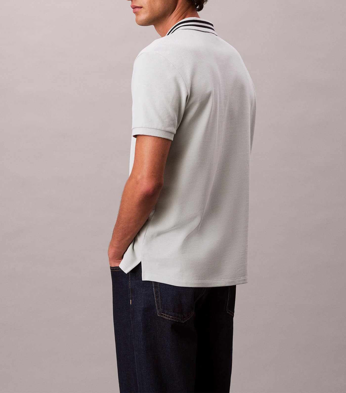 Monogram Pique Tipped Classic Polo Shirt
