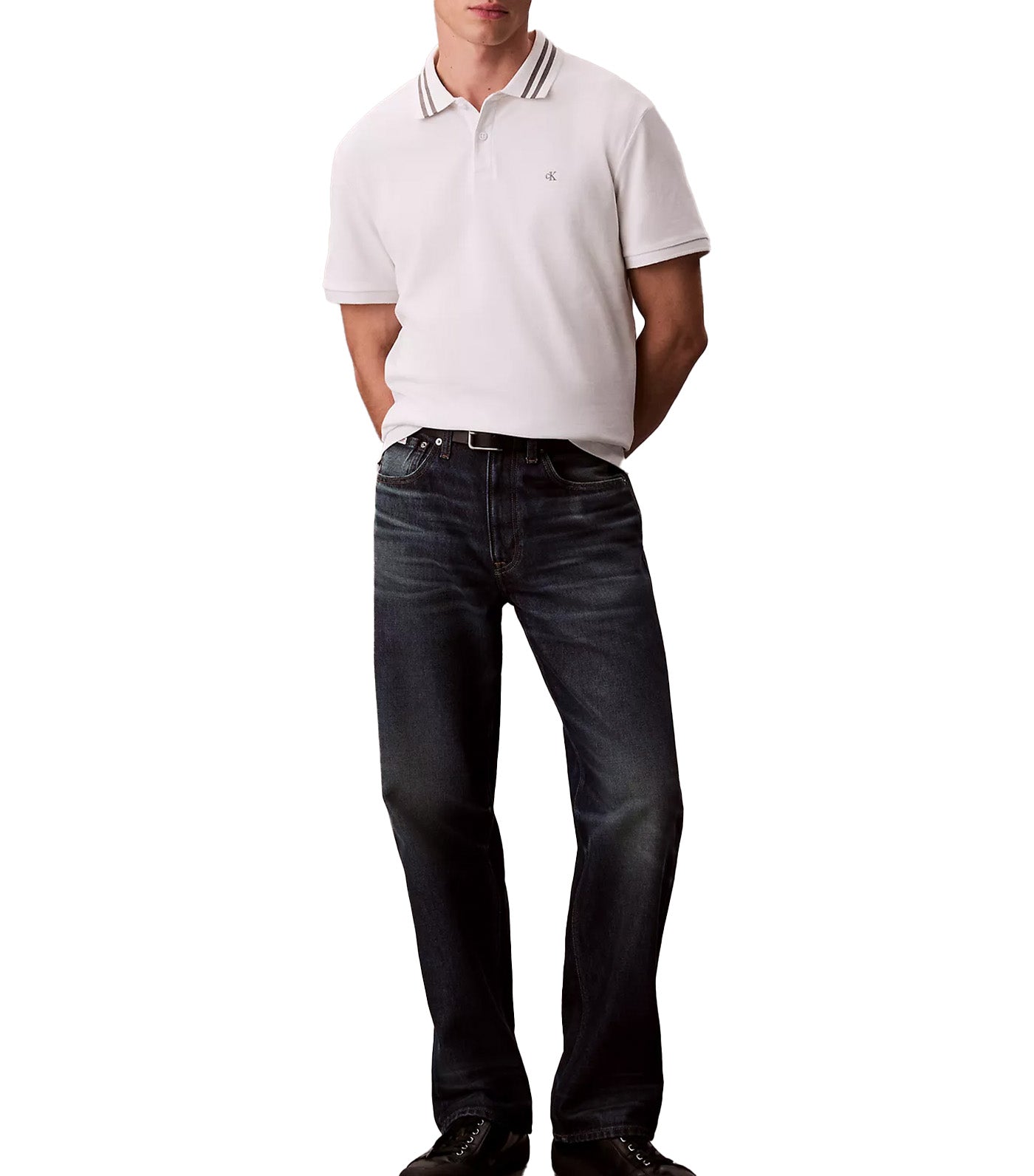 Monogram Logo Pique Tipped Classic Polo Shirt