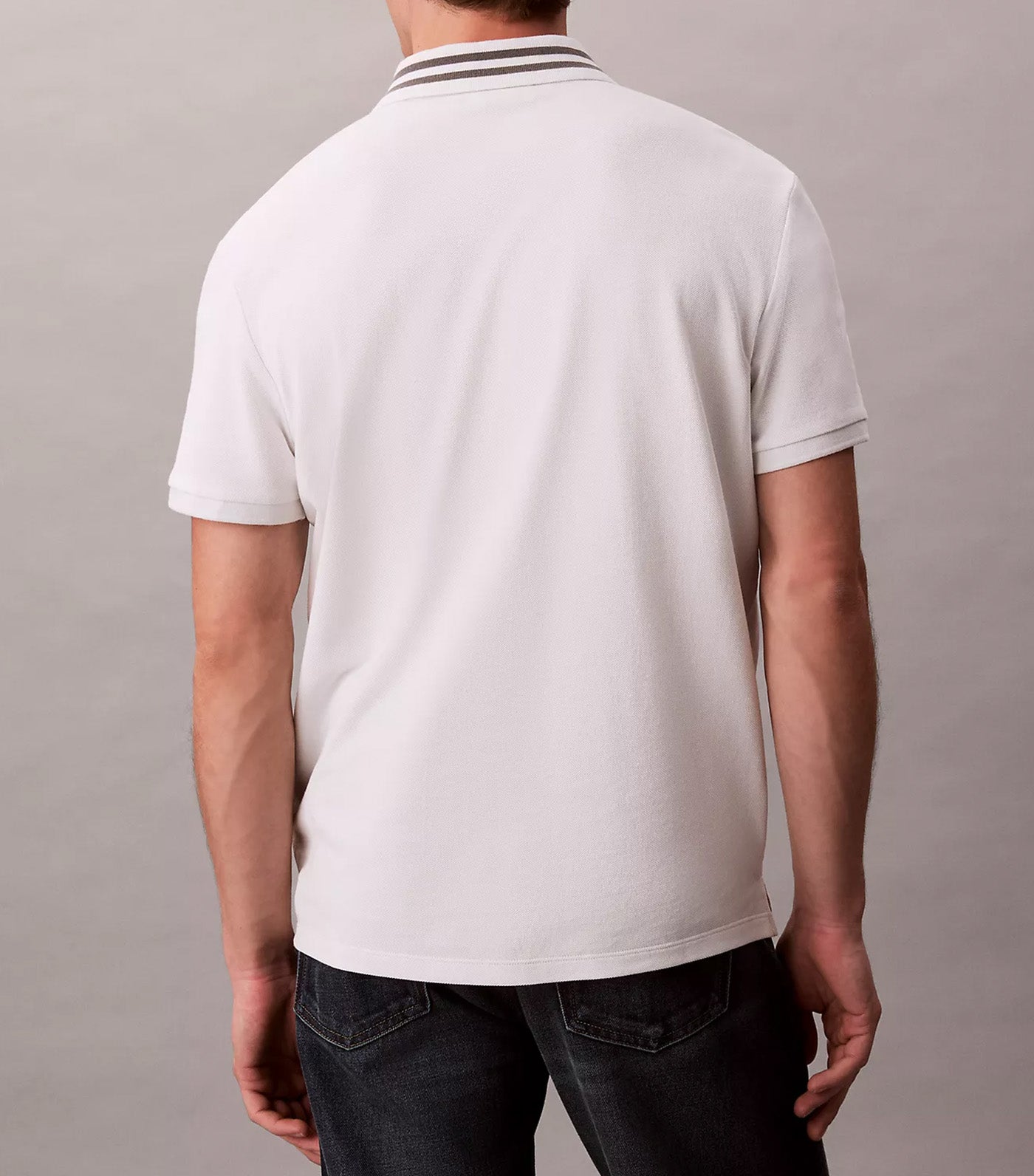 Monogram Logo Pique Tipped Classic Polo Shirt