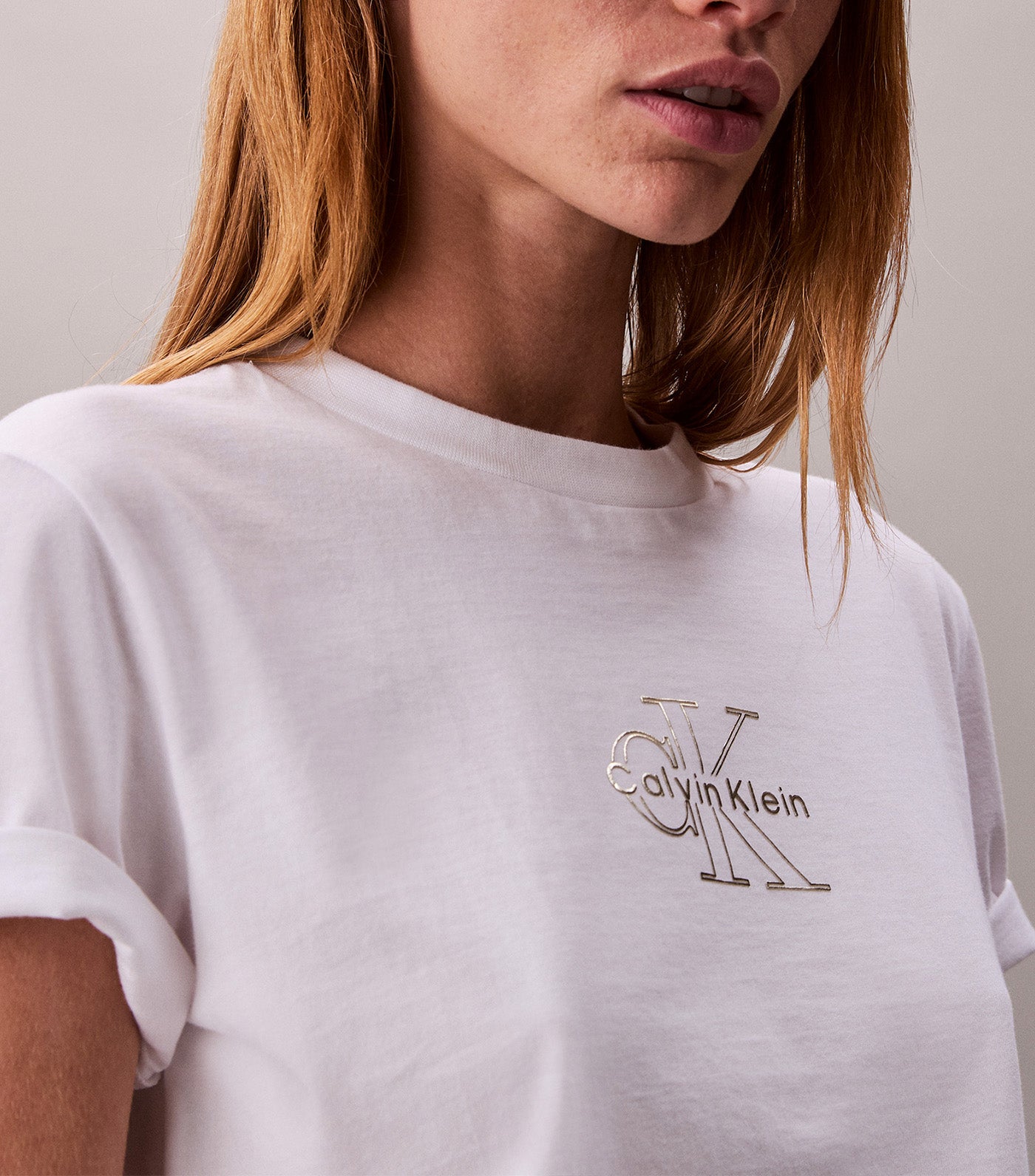 Glossy Metallic Logo T-Shirt