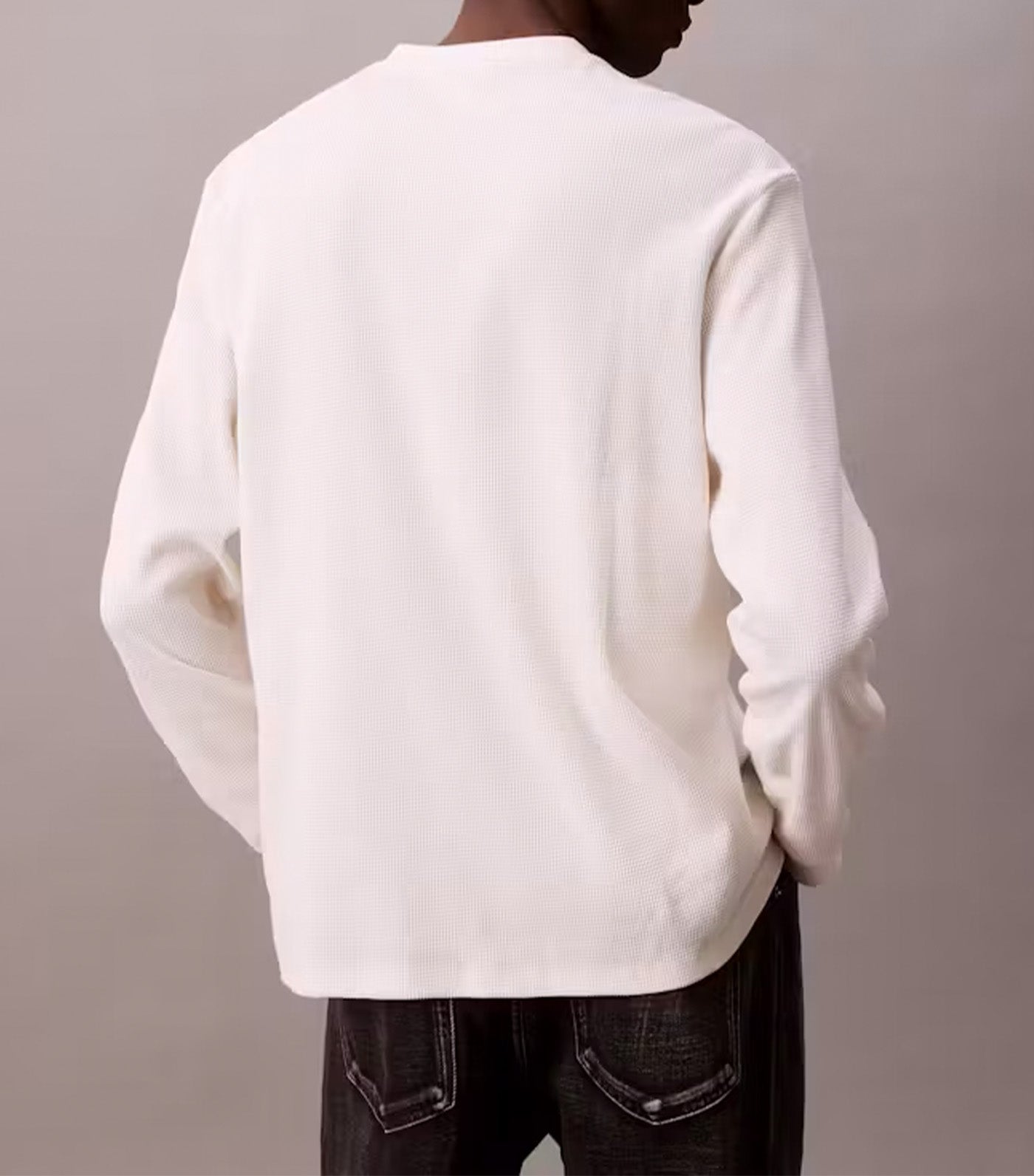 Calvin Klein Jeans Long Sleeve Waffle T-Shirt Tofu