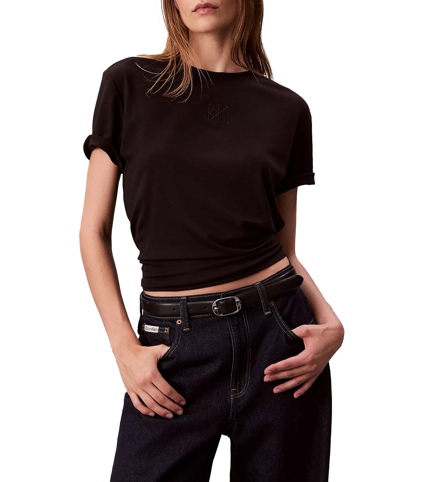 Short Sleeve Supima Jersey Emblem T-Shirt Black