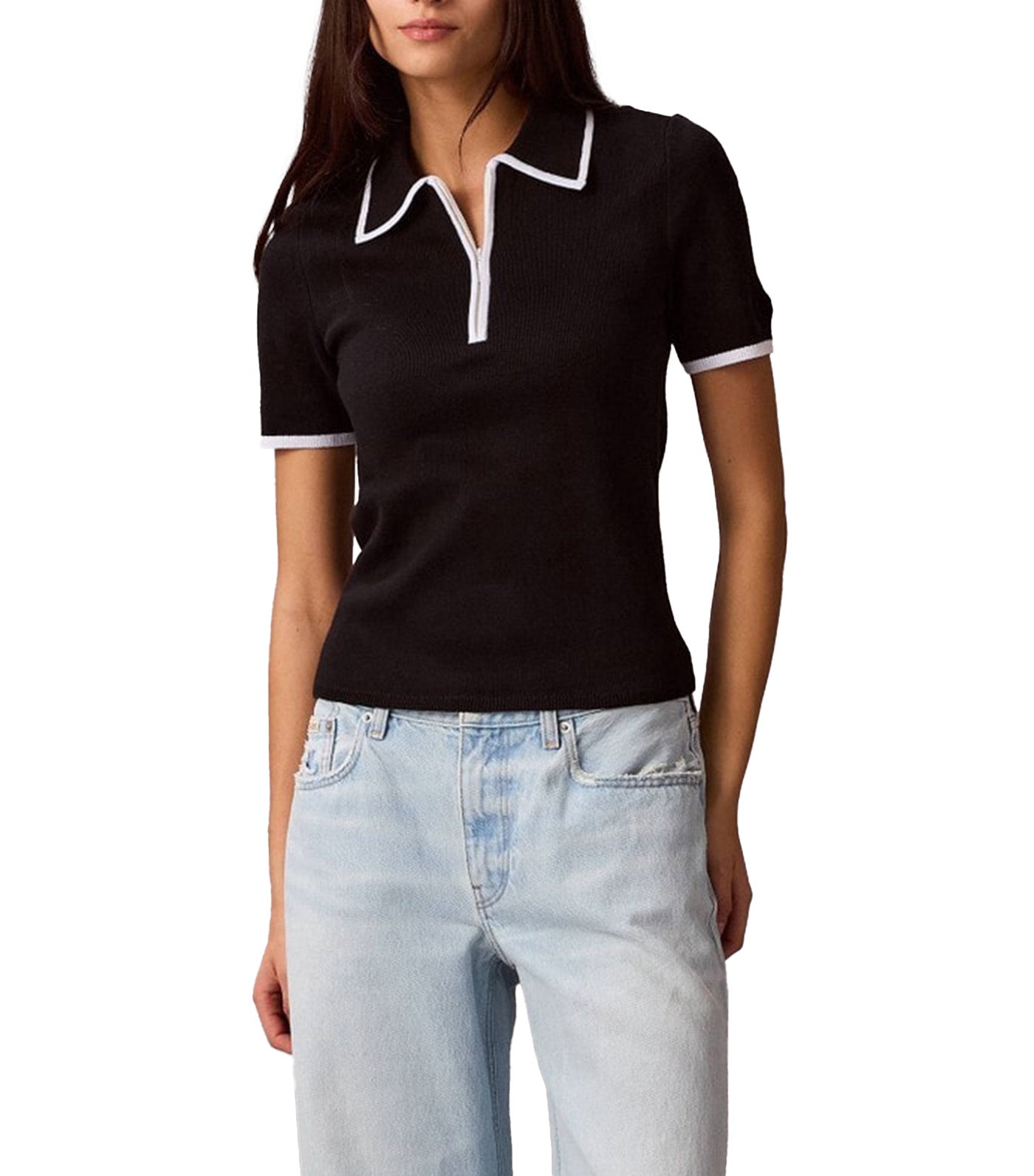 Short Sleeve Polo with Collar