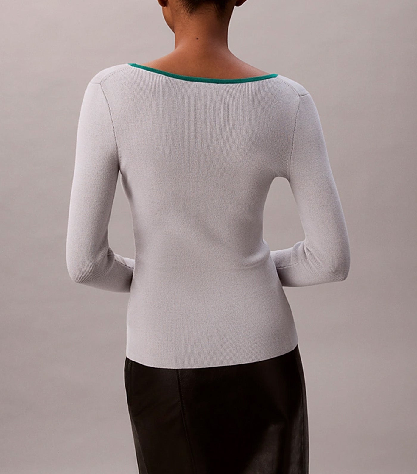 Long Sleeve Color Blocked Cotton Sweater Islander