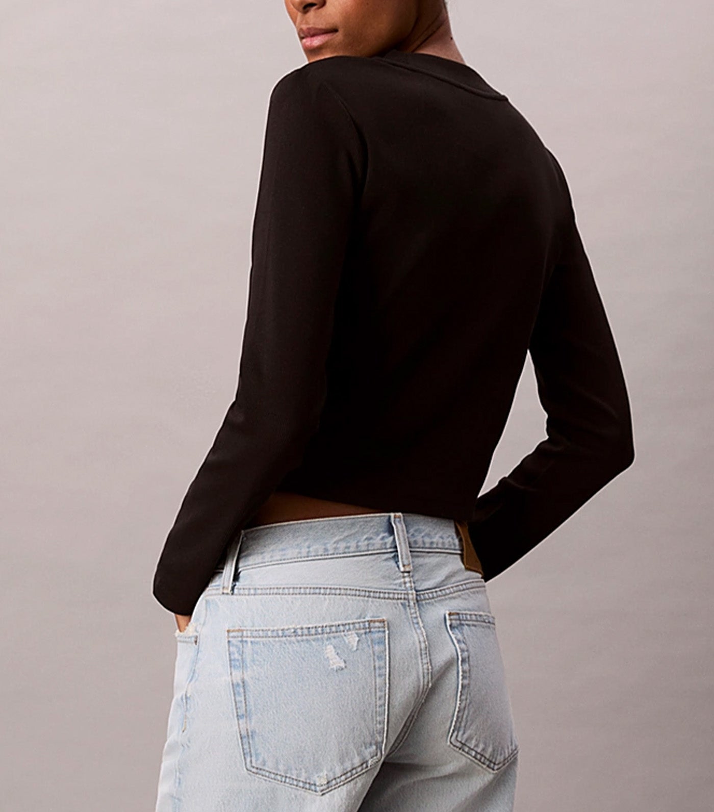 Long Sleeve Monologo Baby Tee