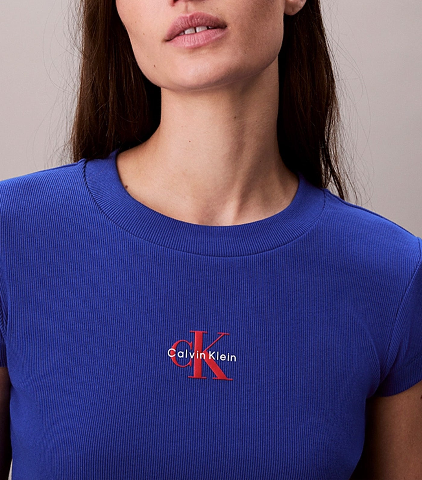 Monogram Logo Ribbed Baby Tee