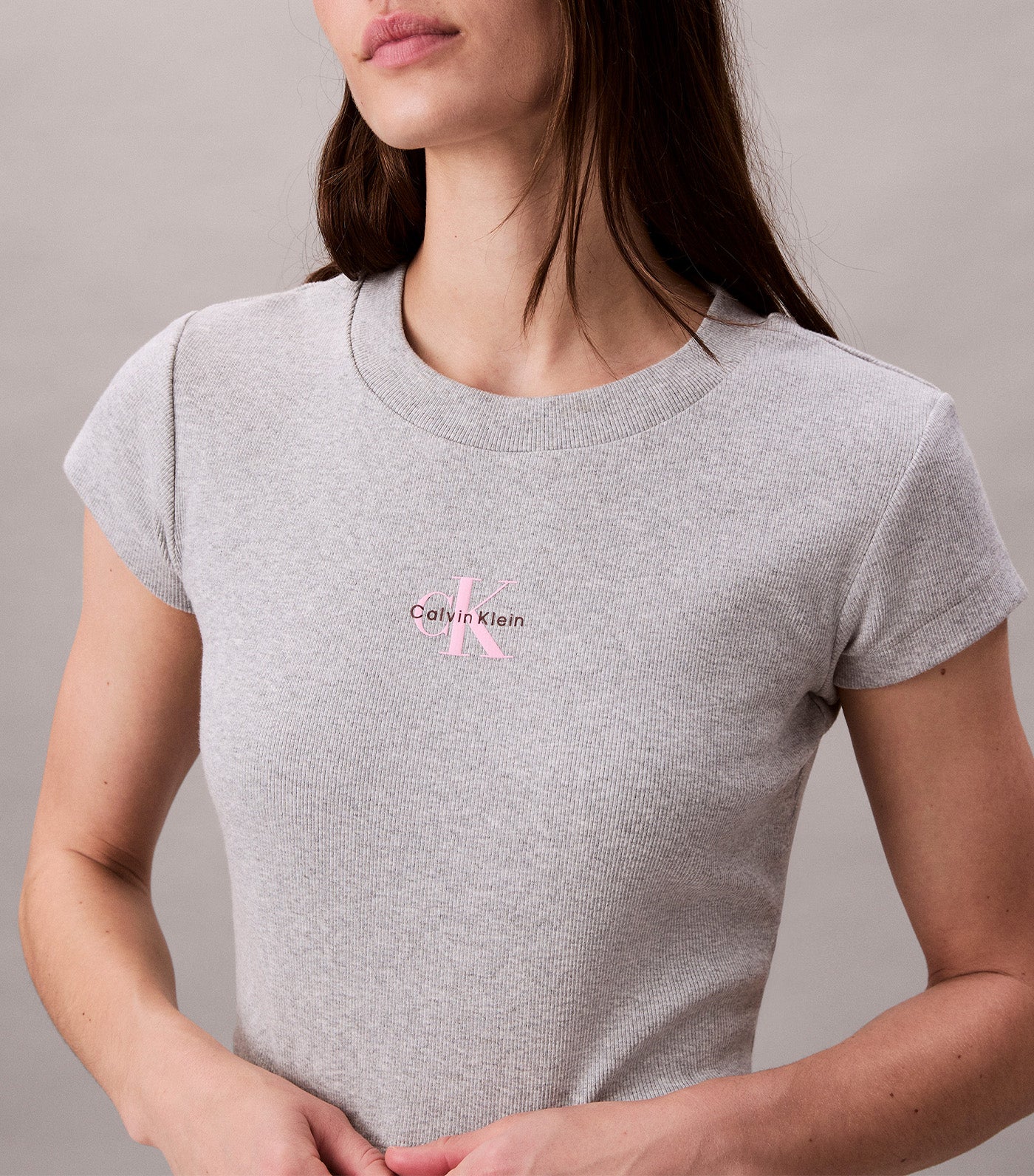 Monogram Logo Ribbed Baby Tee