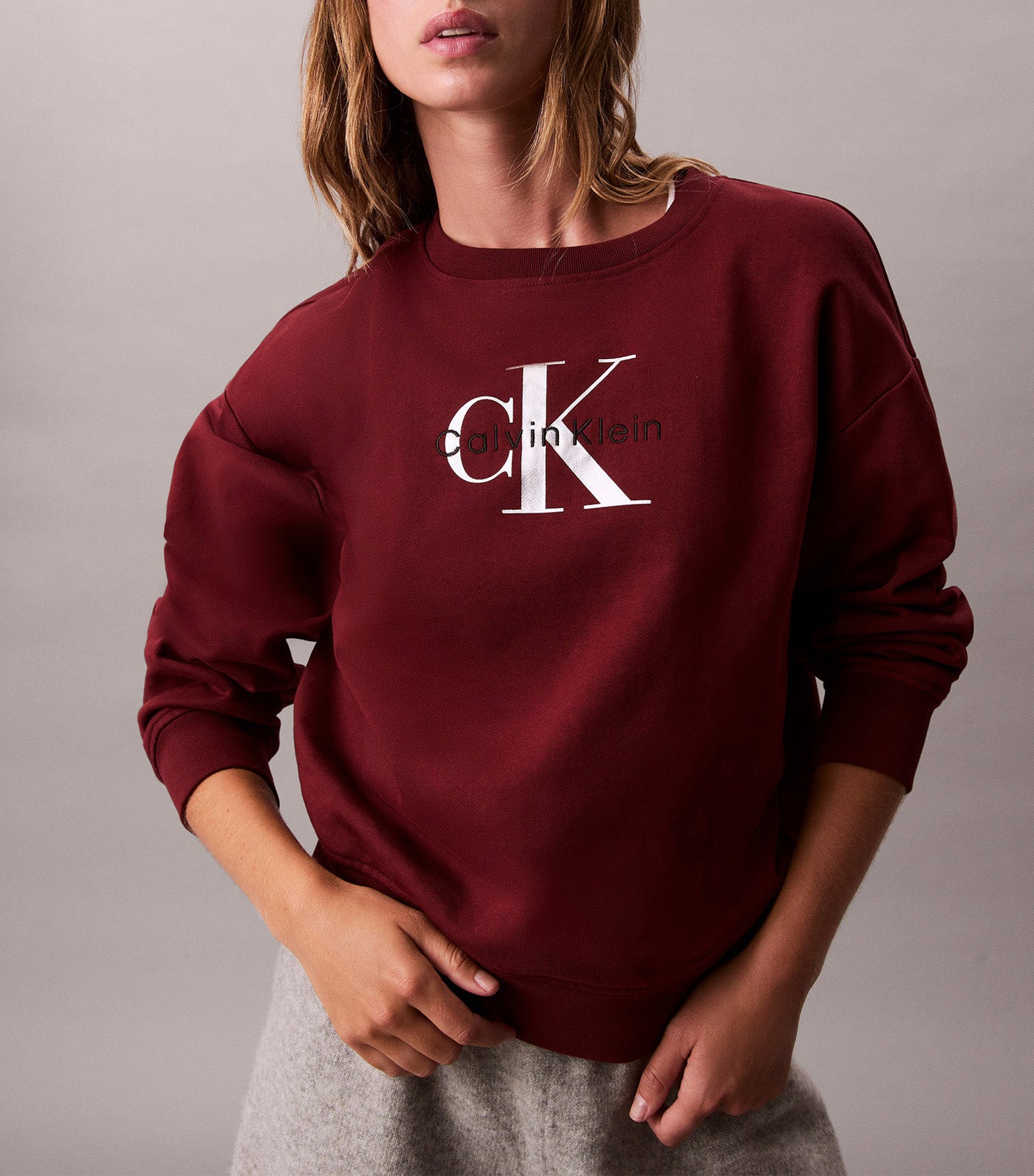 Monologo French Terry Relaxed Sweatshirt Renaissance Red