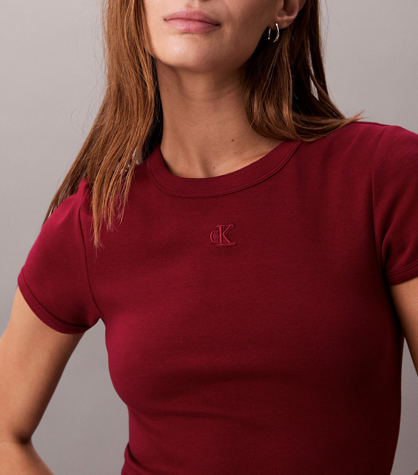 Cotton Contour Rib Monogram Logo Mini Dress