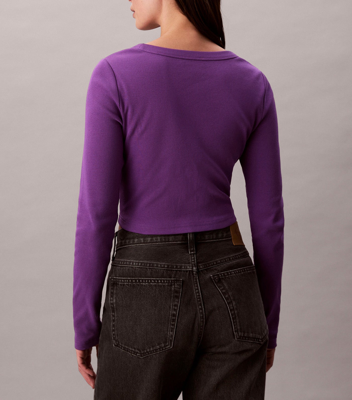 Cropped Ribbed Cotton Cardigan