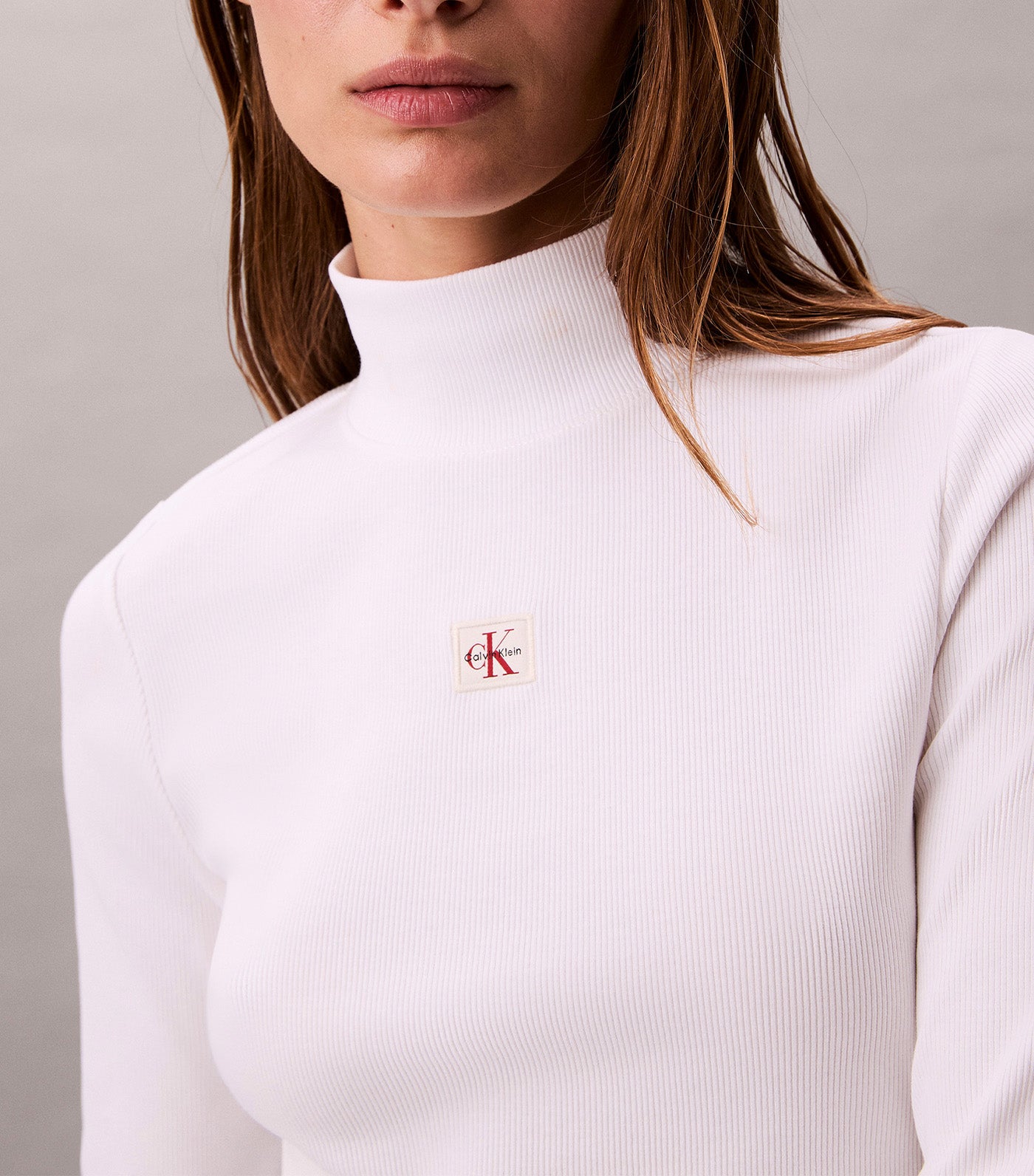 Ribbed Cotton Turtleneck Top