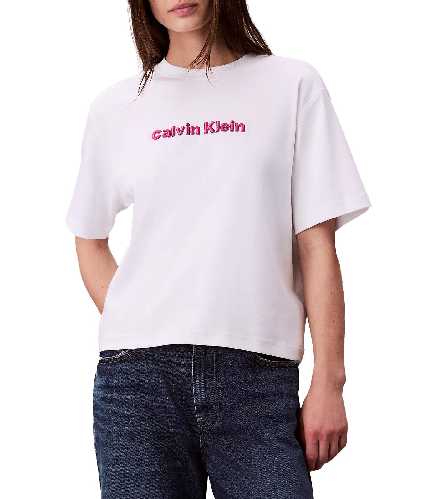 Short Sleeve Embroidered Logo Graphic T-Shirt