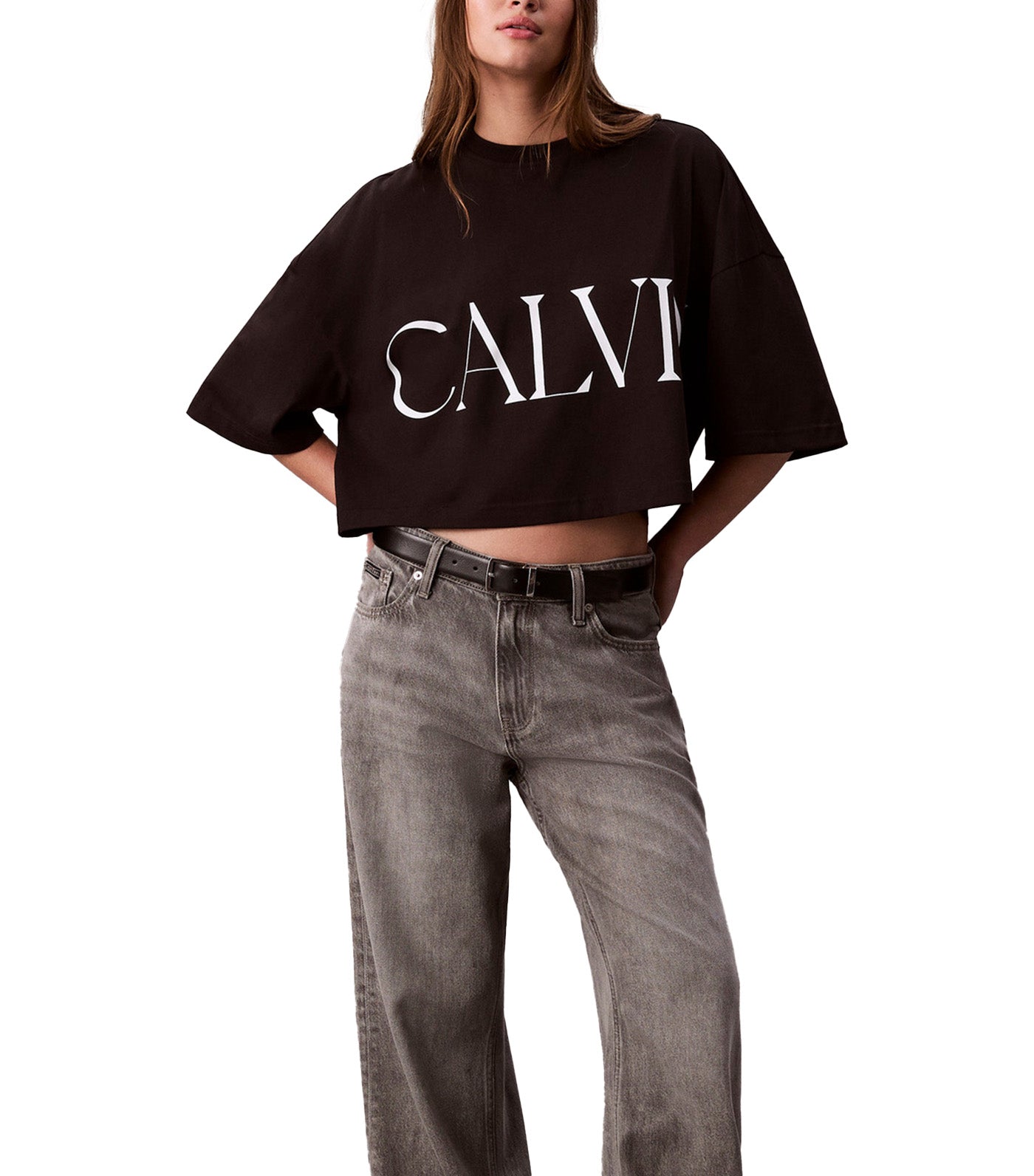 Cropped Graphic Logo T-Shirt
