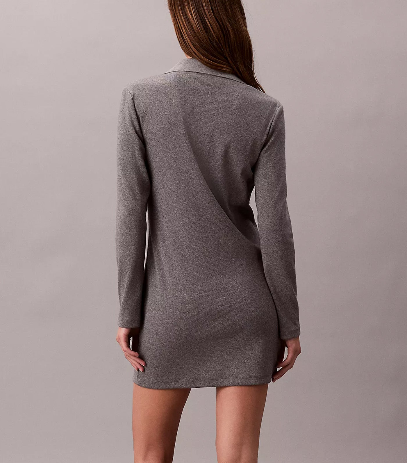 Monogram Logo Rib Polo Mini Dress