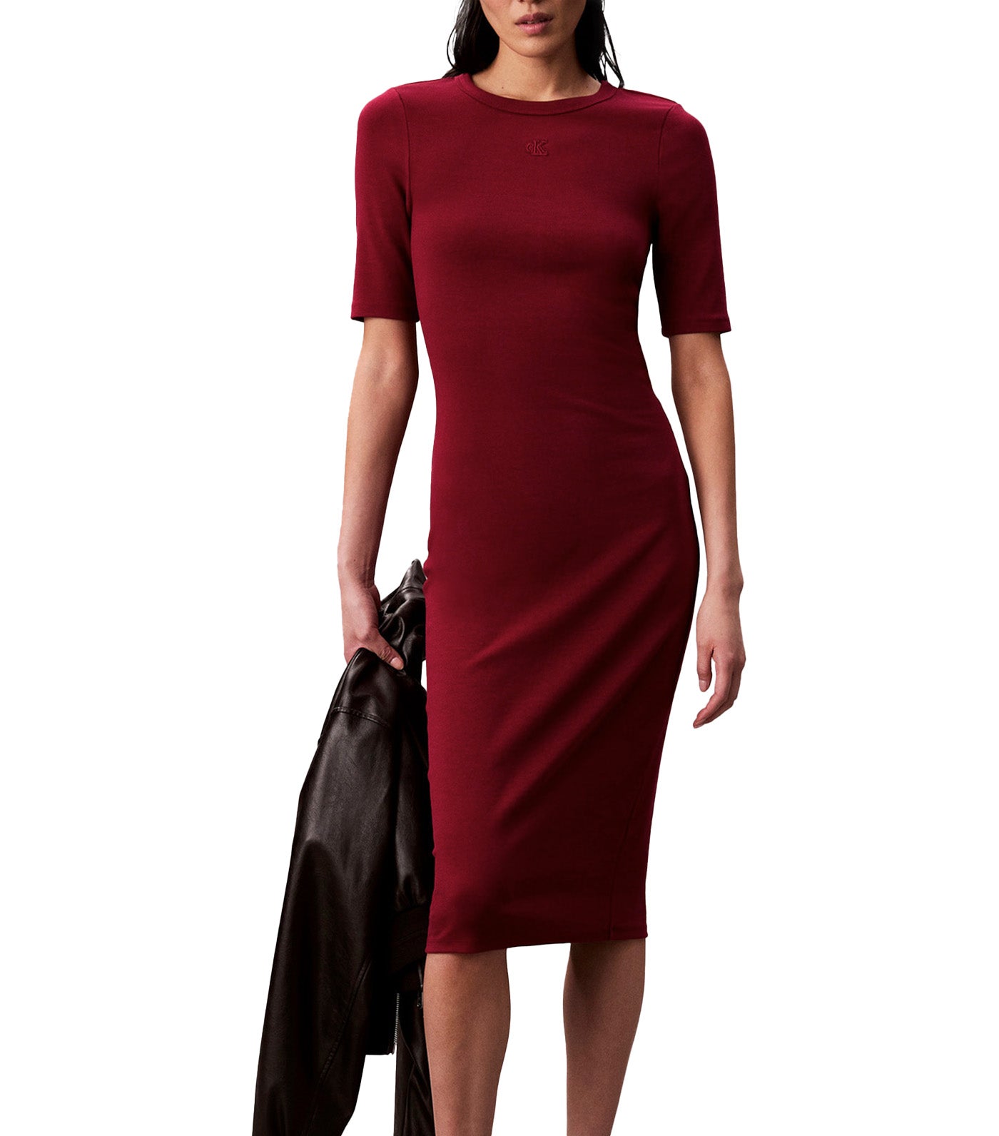Cotton Contour Midi Dress