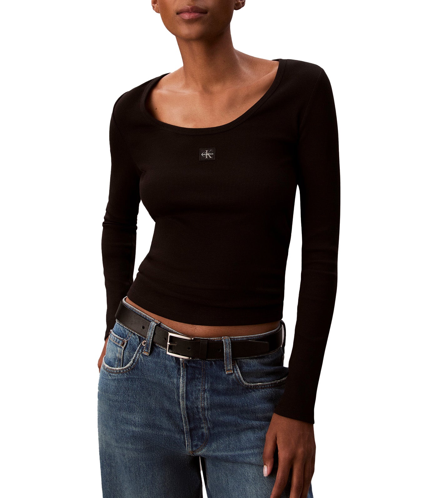 Monogram Logo Long Sleeve Baby Tee