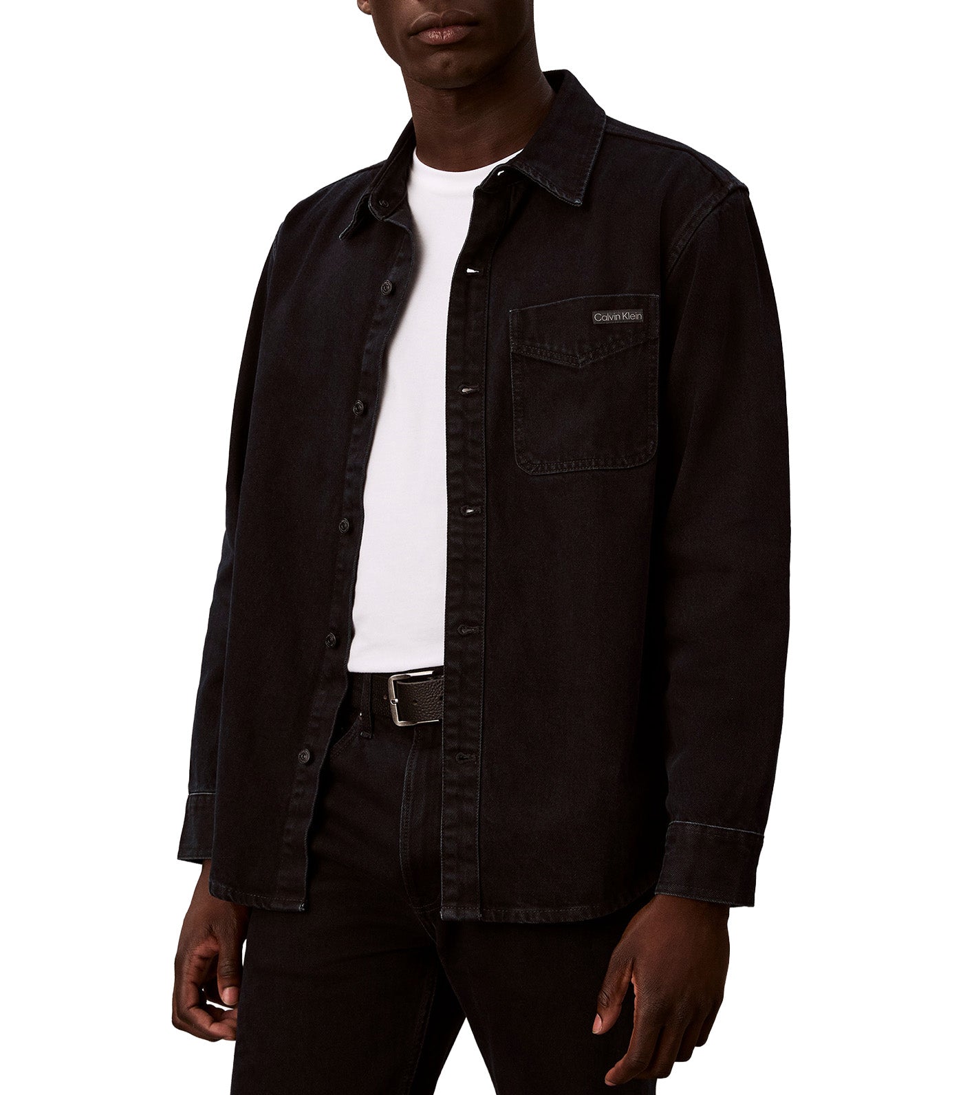 90'S Denim Overshirt Blue Black Stone