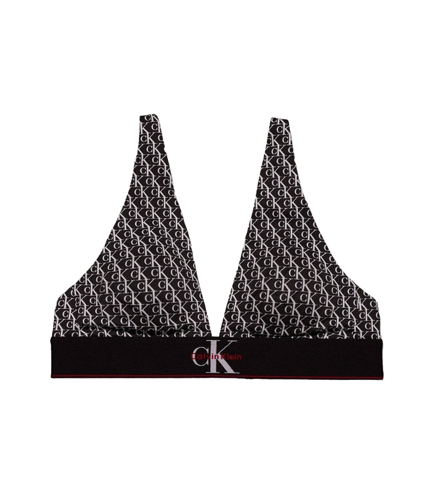 Graphic Monogram Microfiber Stretch Lightly Lined Triangle Bralette