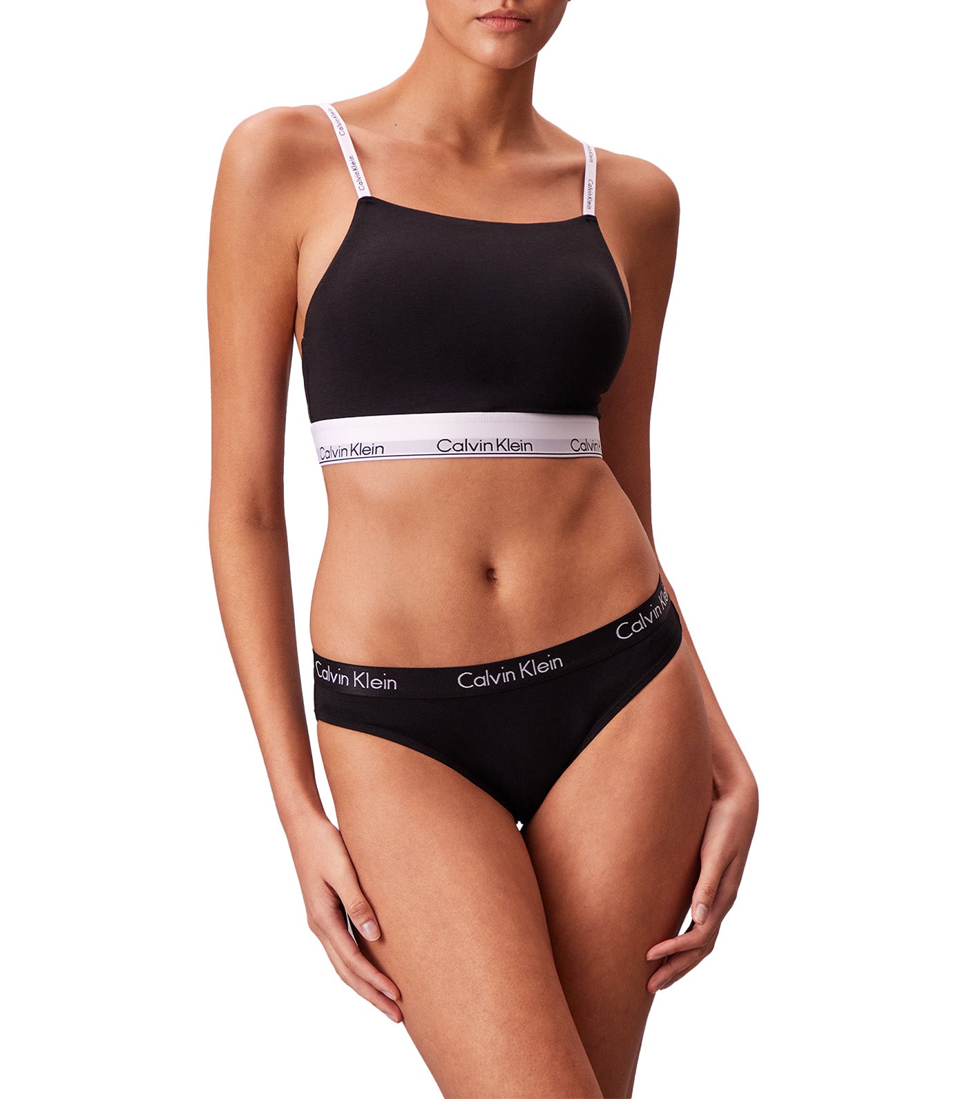 Icon Cotton Modal Lightly Lined Bralette Black