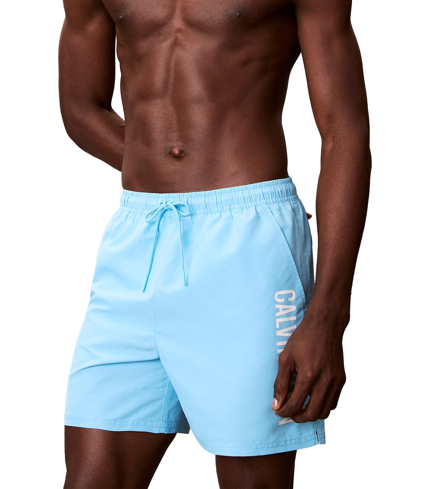 Intense Power Medium Drawstring Swim Shorts Chilly Blue