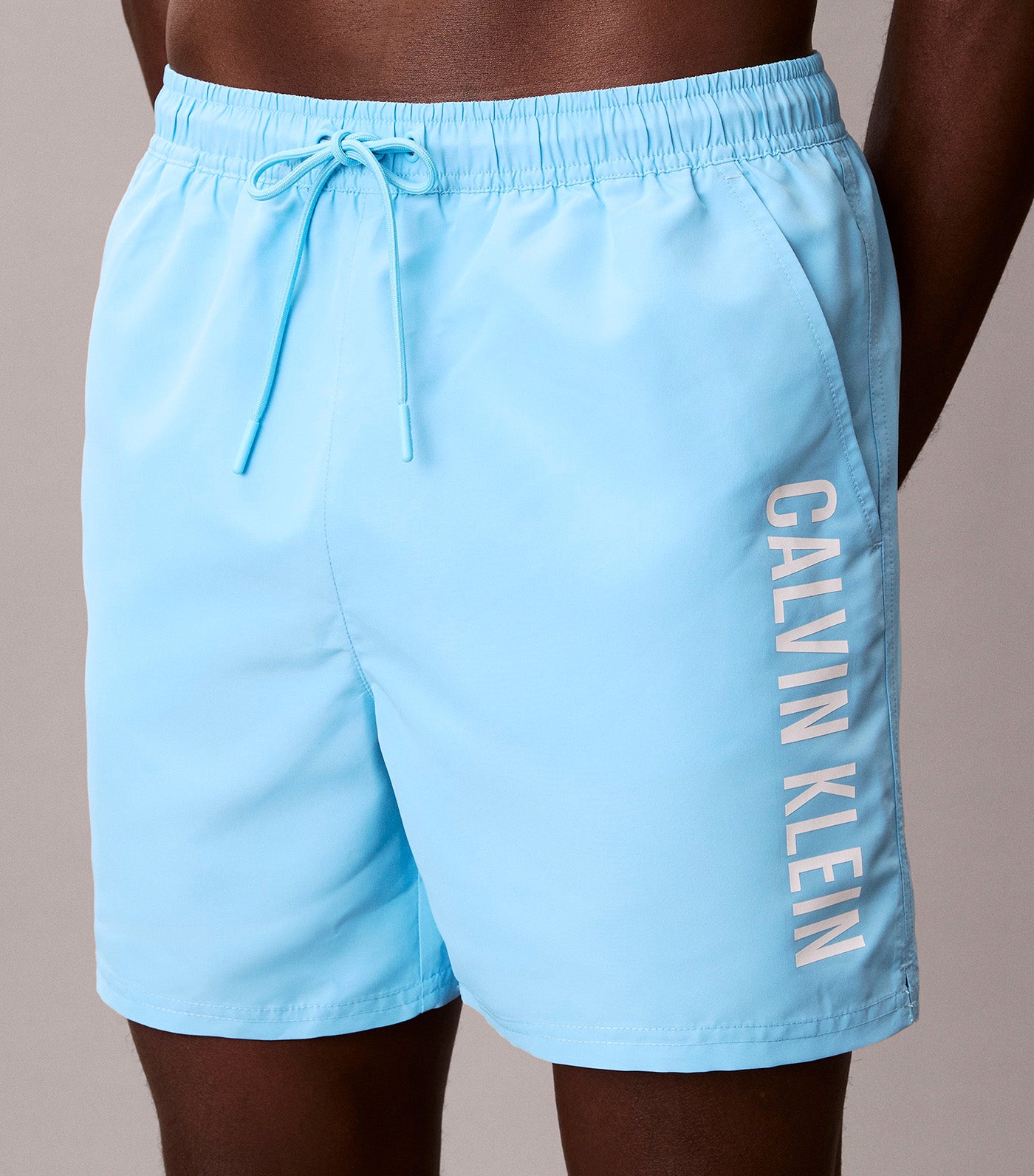 Intense Power Medium Drawstring Swim Shorts Chilly Blue