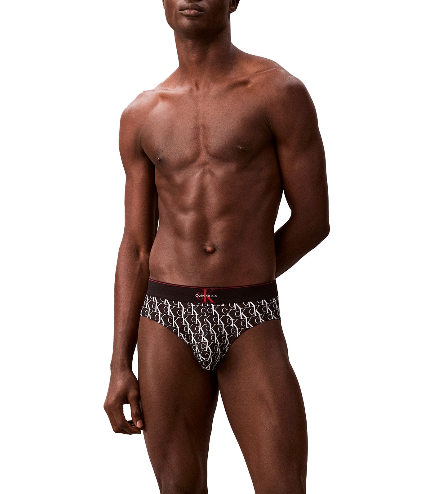 Graphic Monogram Microfiber Stretch Hip Brief