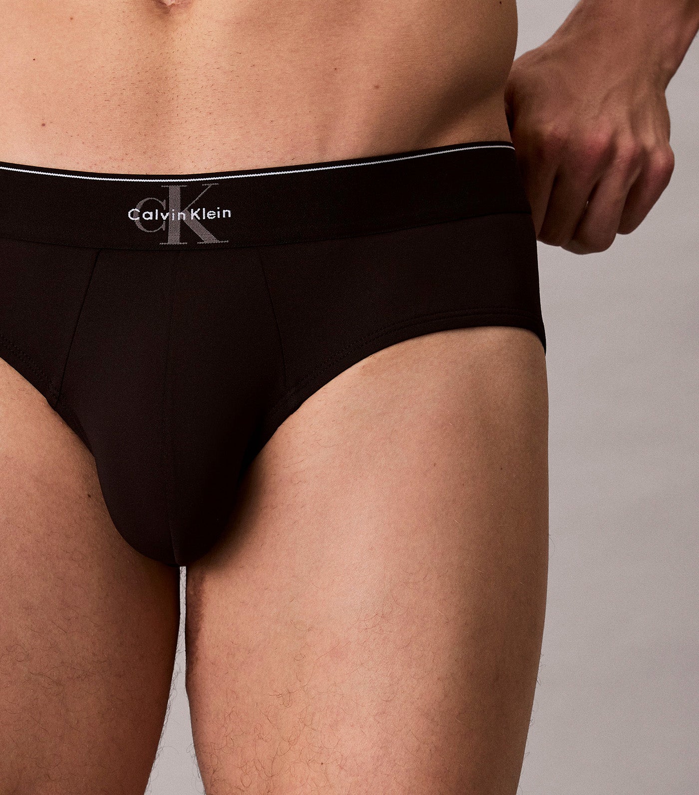 Graphic Monogram Microfiber Stretch Hip Brief