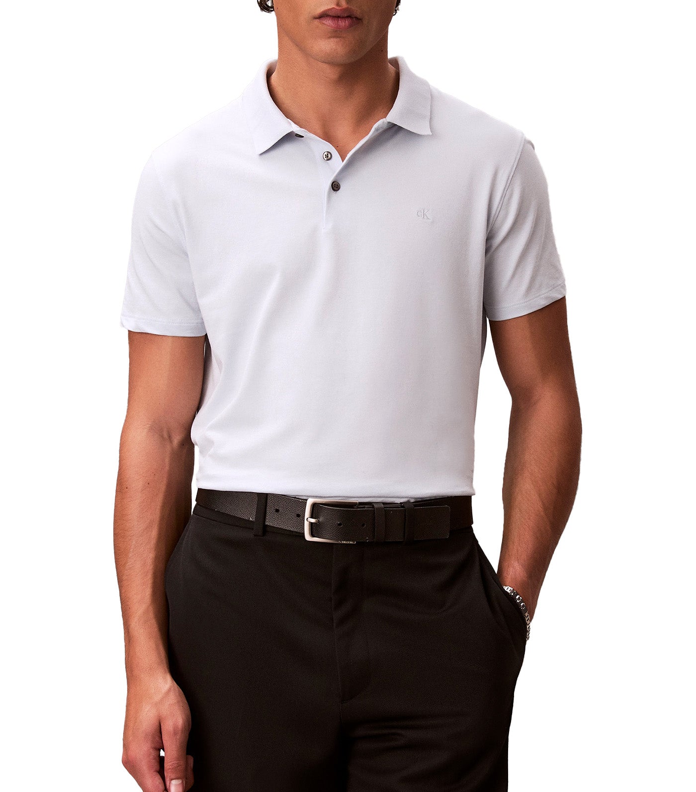 Short Sleeve Slim Stretch Cotton Polo