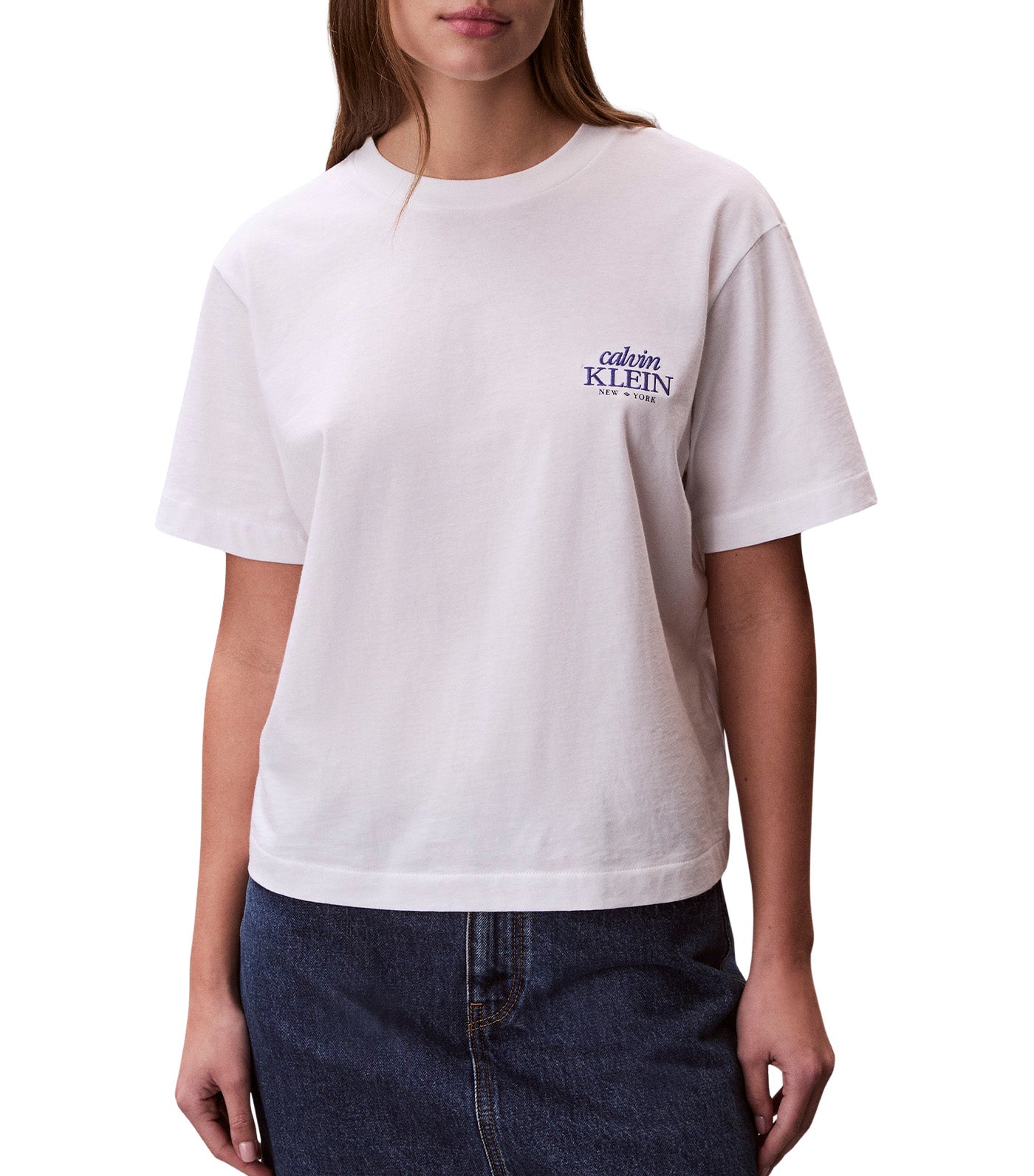 Women's Short Sleeve Boxy Graphic T-Shirt Bright White