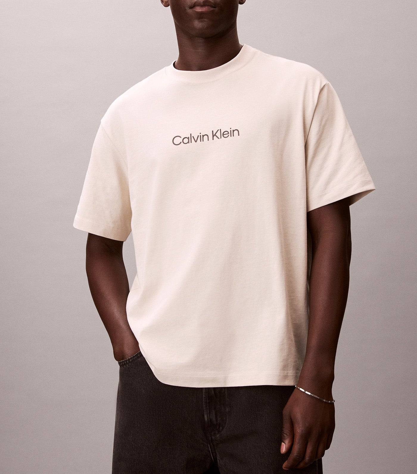 Calvin Logo Crewneck Tee