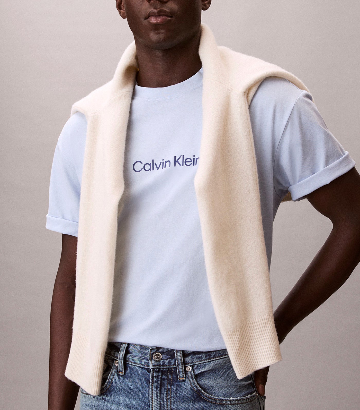 Calvin Logo Crewneck Tee