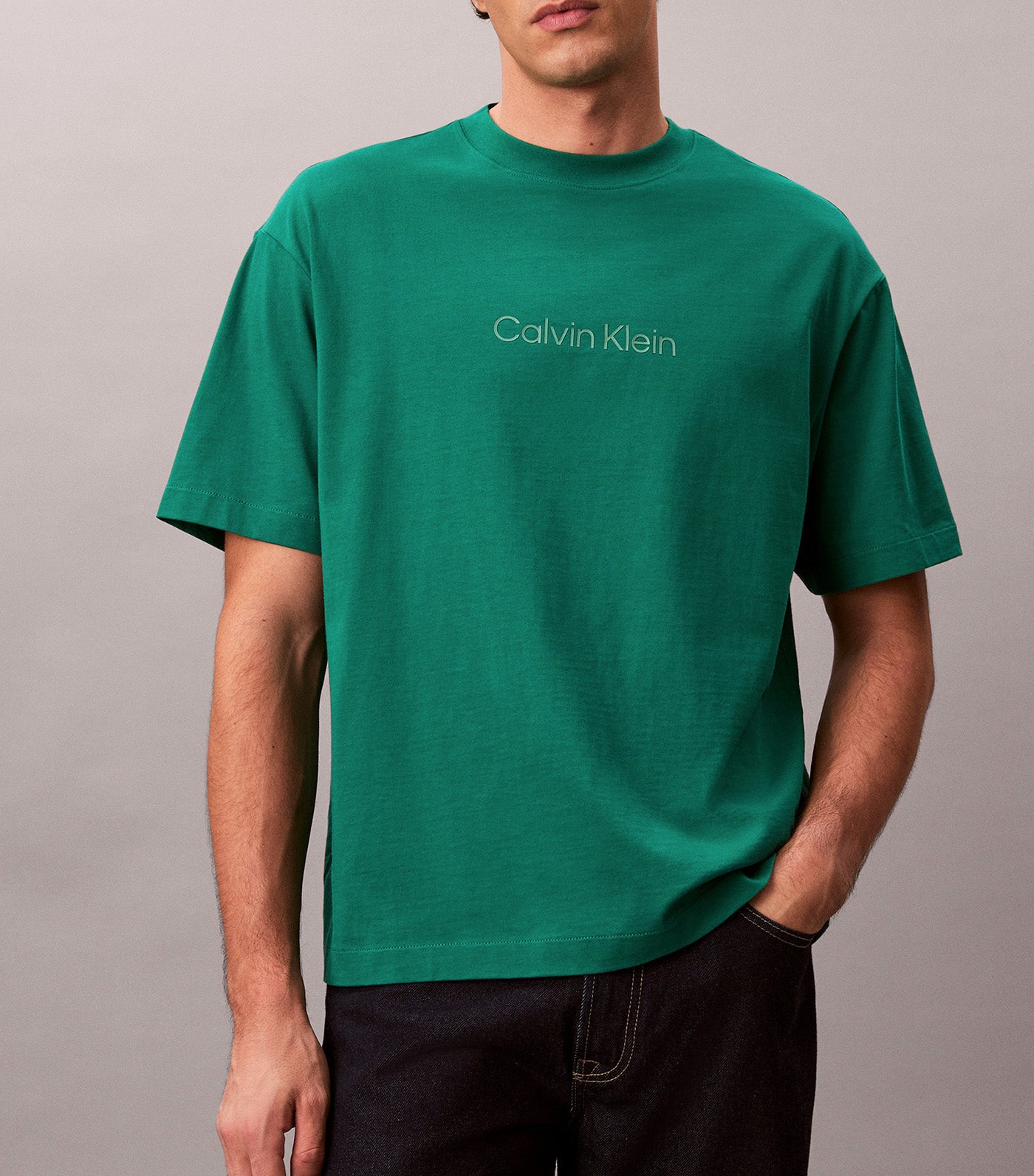 Calvin Logo Crewneck Tee