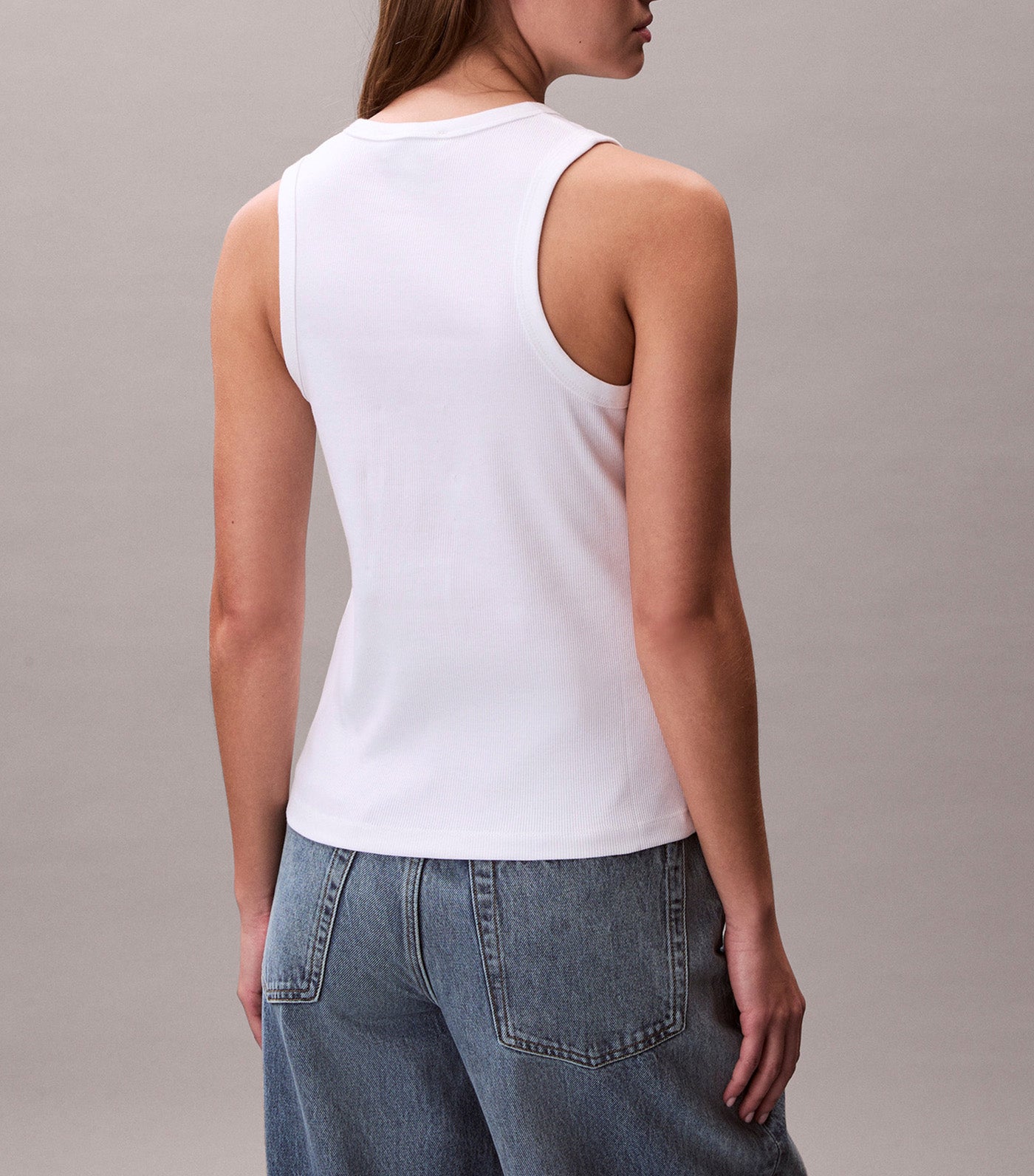 Women's 2x2 Baby Rib Logo Crew Tank