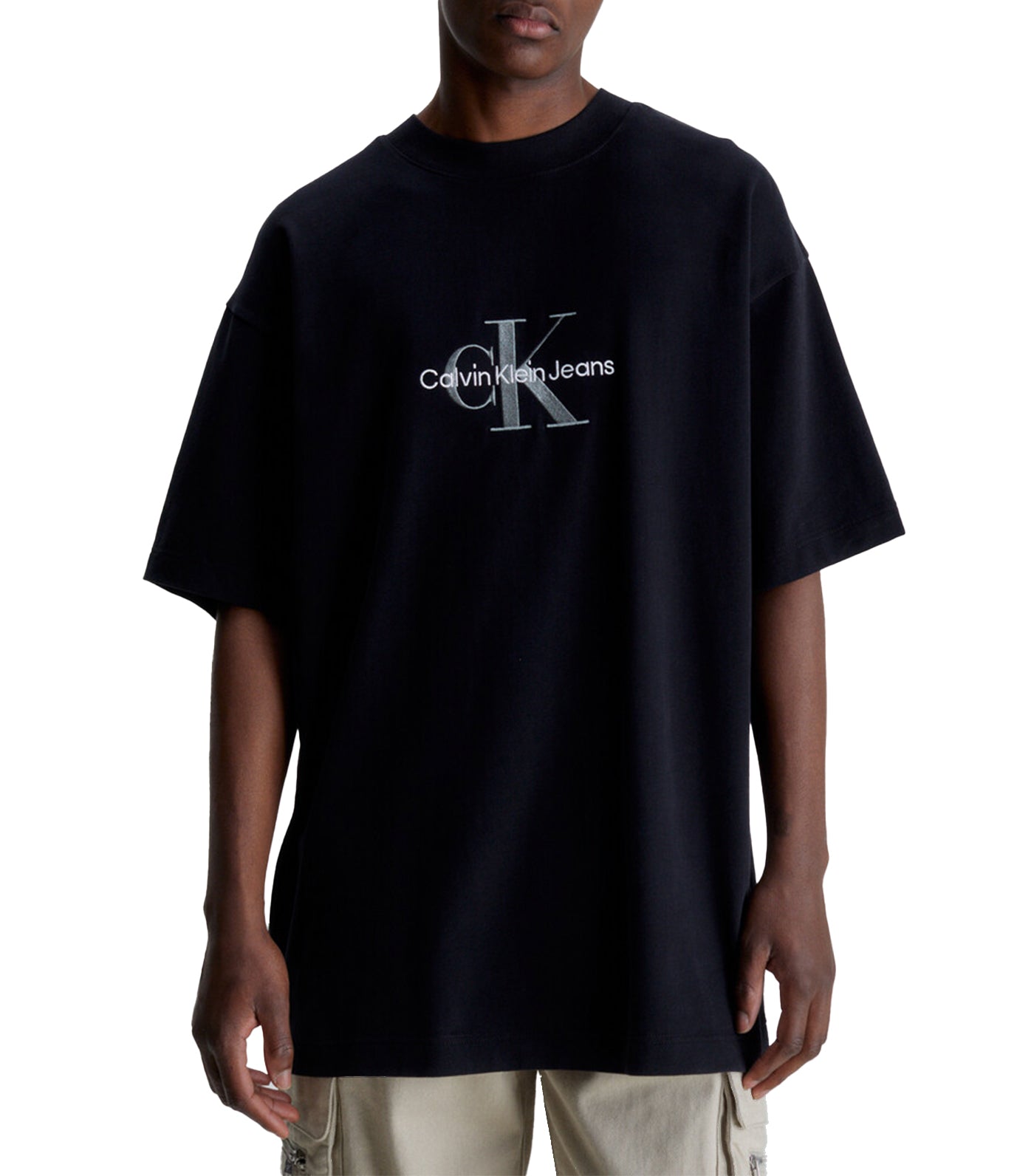 Cotton Monogram T-Shirt cK Black