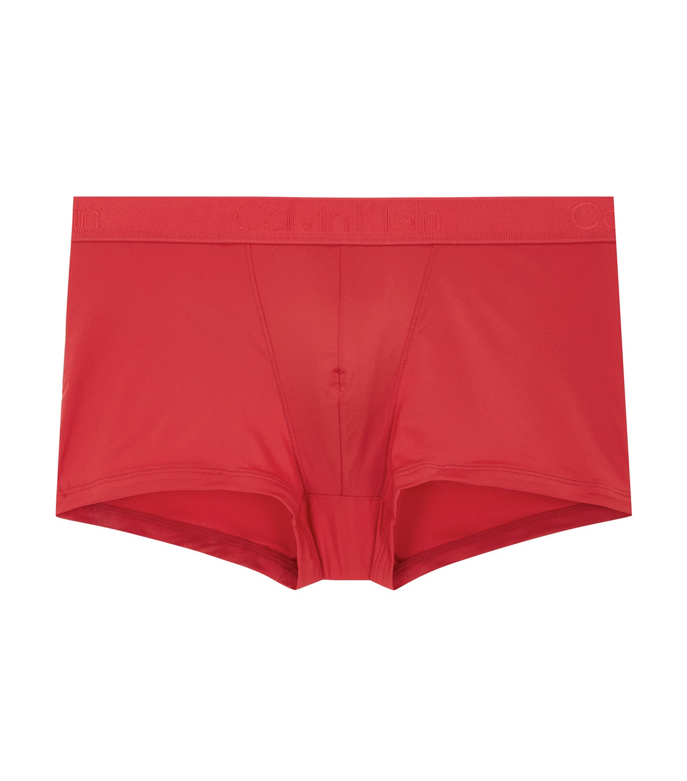 CK Black Low Rise Trunks Pompeian Red