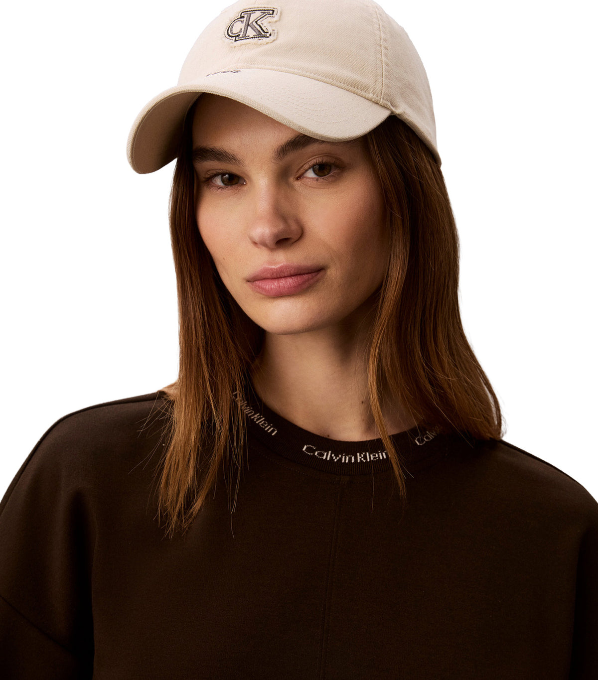 Washed Embroidered Logo Cap Beige