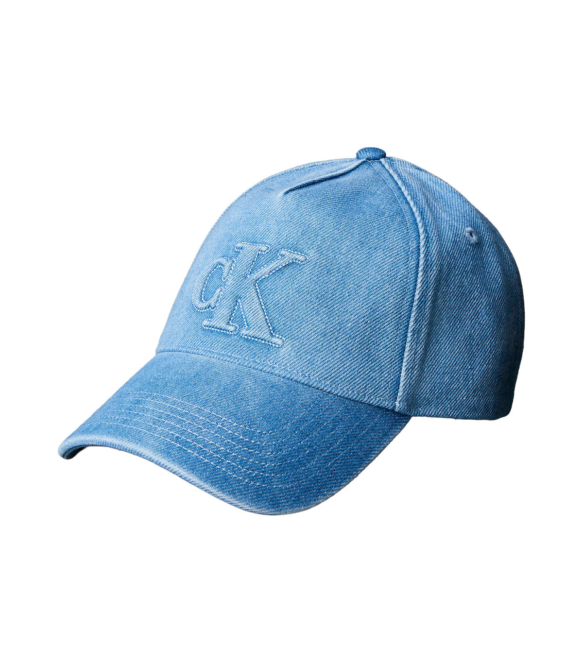 Washed Embroidered Logo Cap Denim Blue