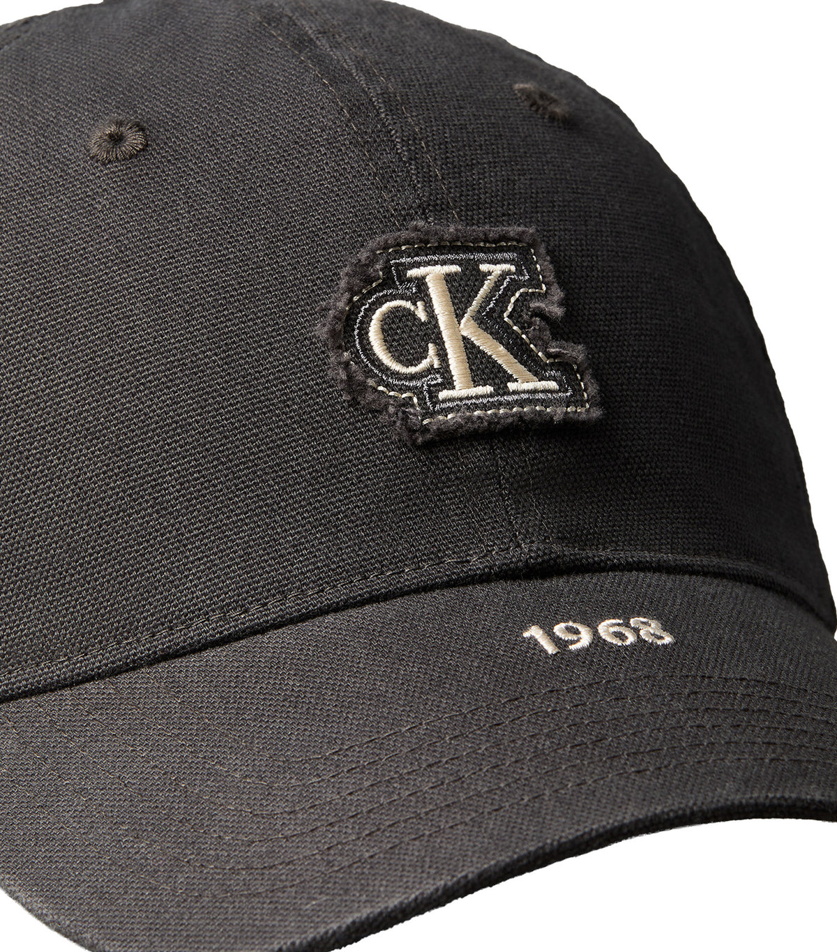Washed Embroidered Logo Cap Black