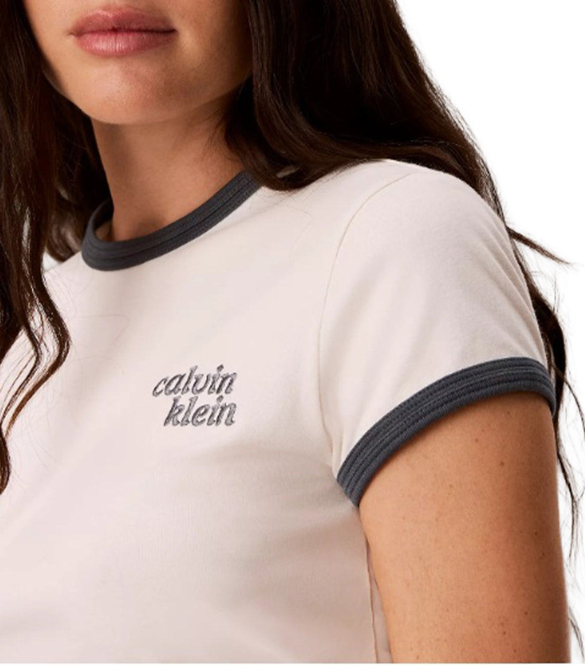 Slim Logo Ringer Shirt Off White