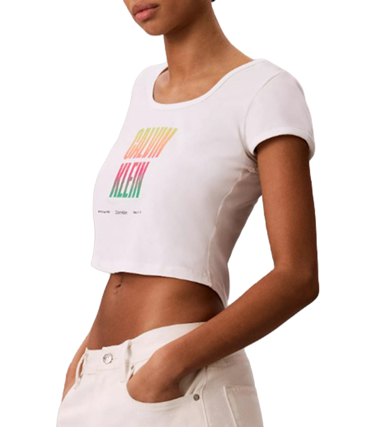 Pride Slim Scoop Tee White