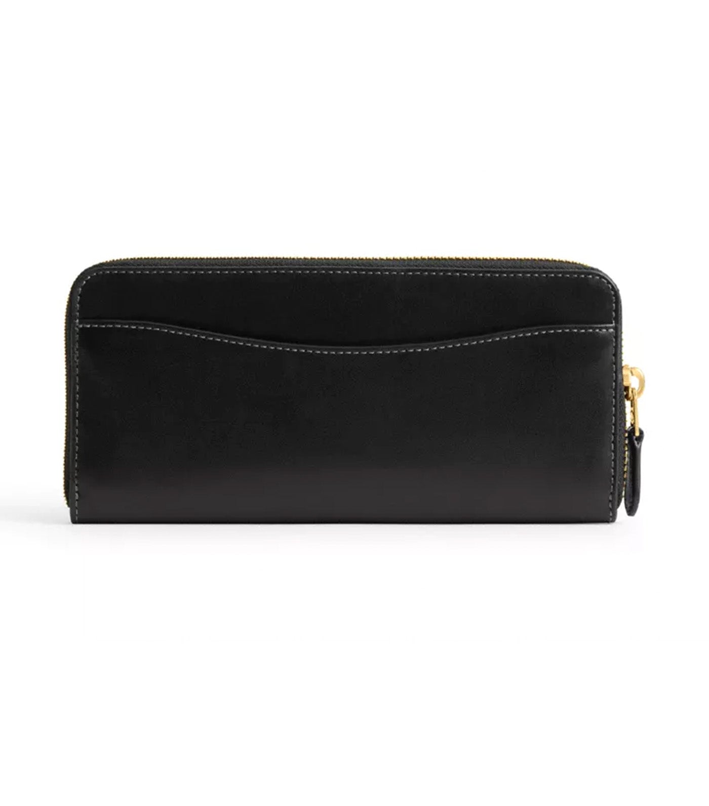 Slim Accordion Zip Tan Black