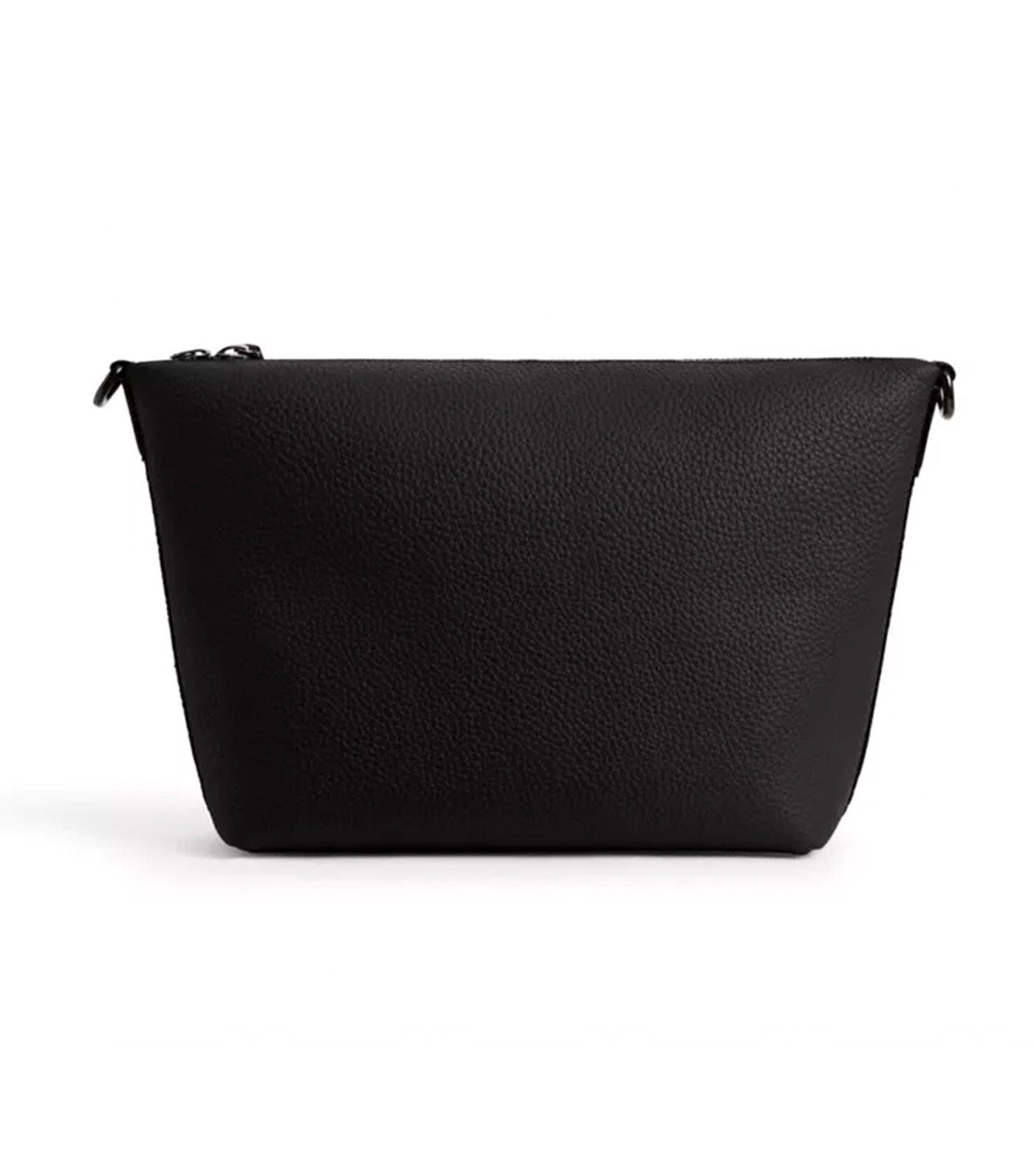 Top Zip Messenger Bag Black